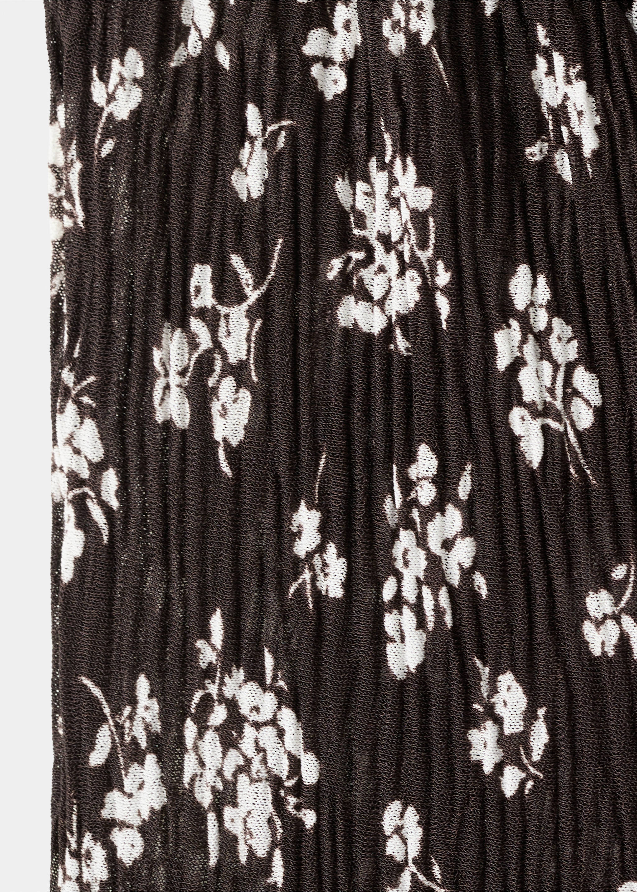 Vestido midi estampado floral - Detalle del artículo 0, Marrón. Ref: 27075824-00.