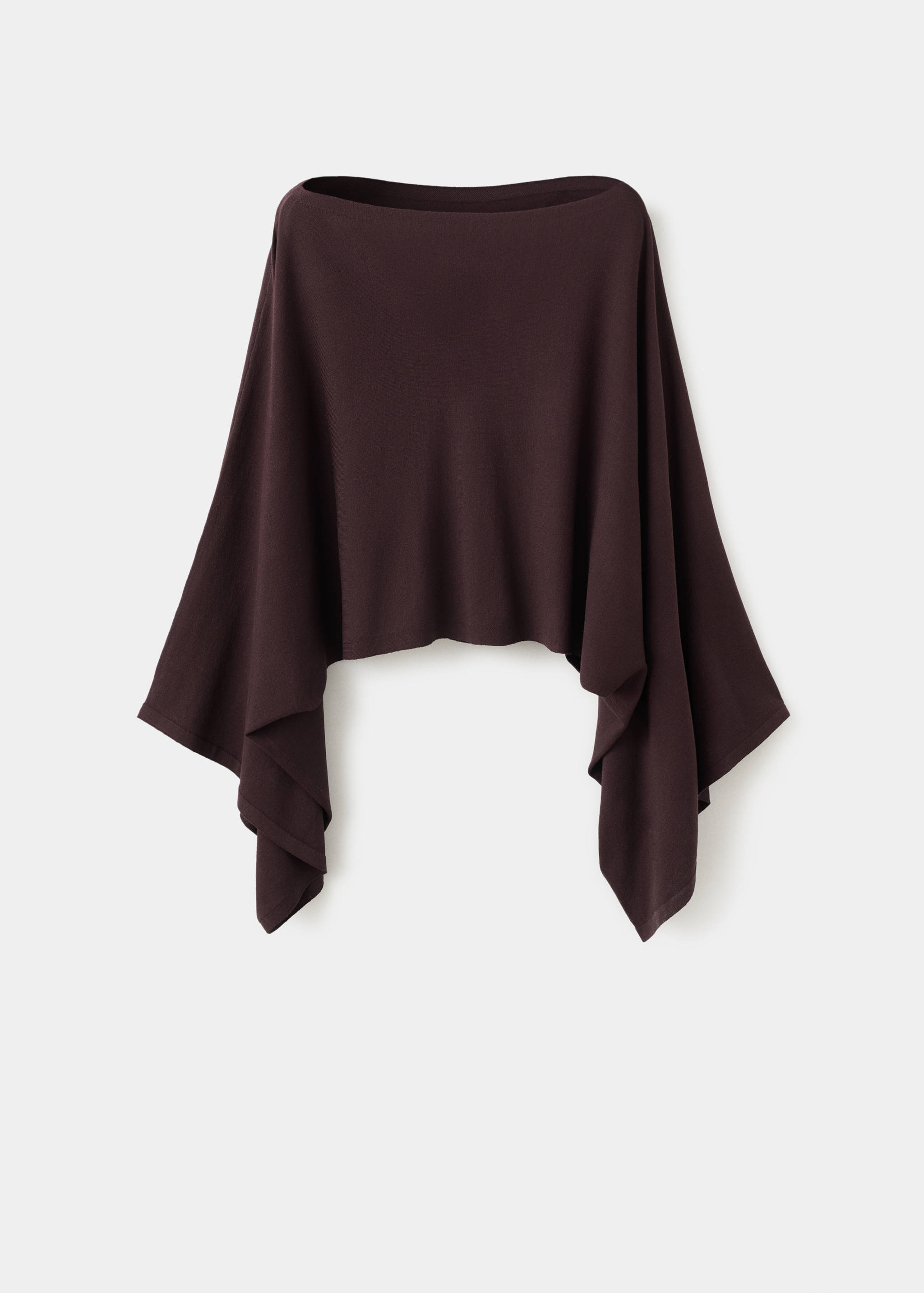 Asymmetrical knitted cape - Article without model