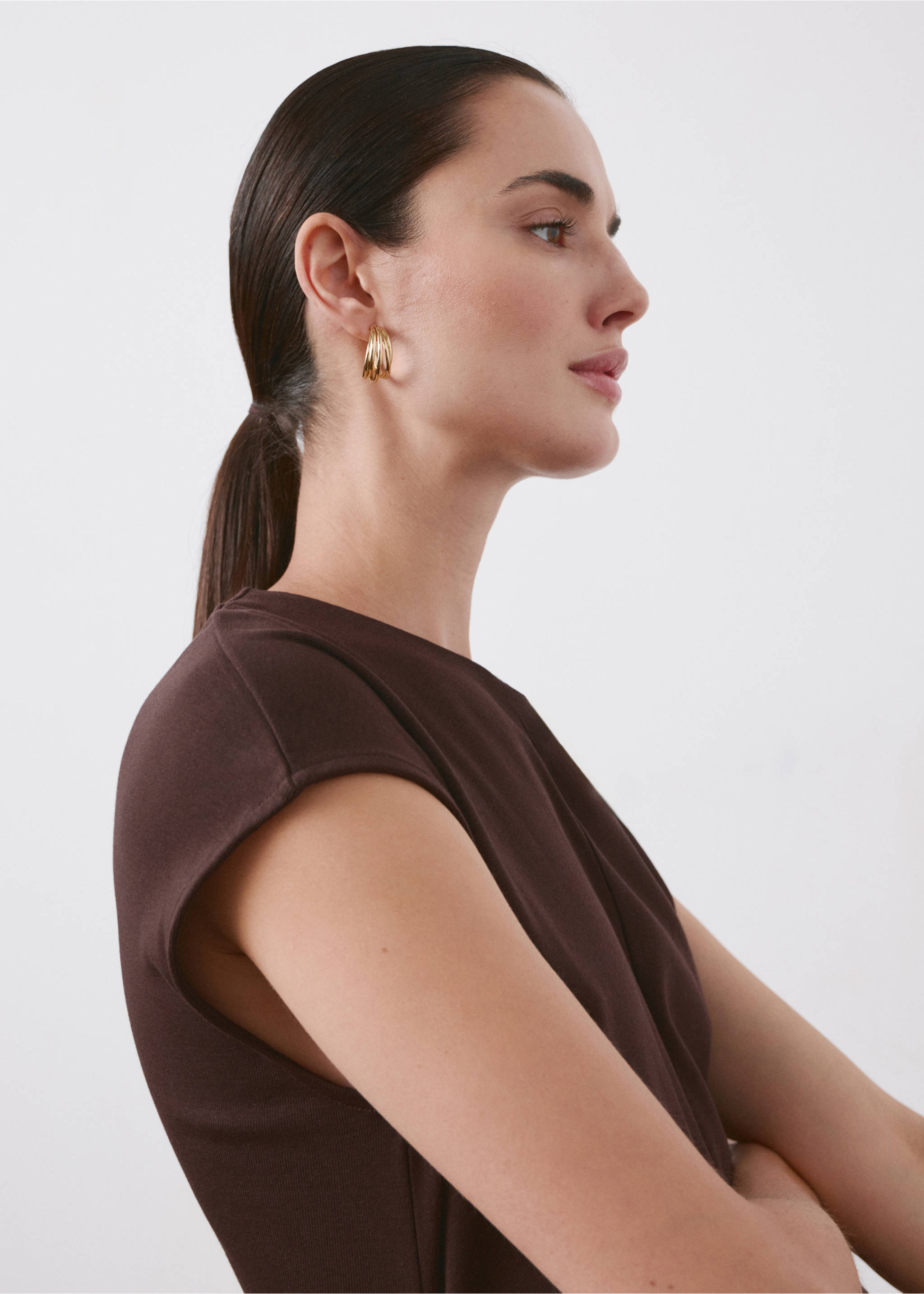 Robe de grossesse en coton - Détail de l'article 2, Marron. Ref: 27075829-00.