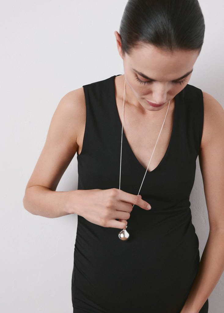 Long maternity dress — Black