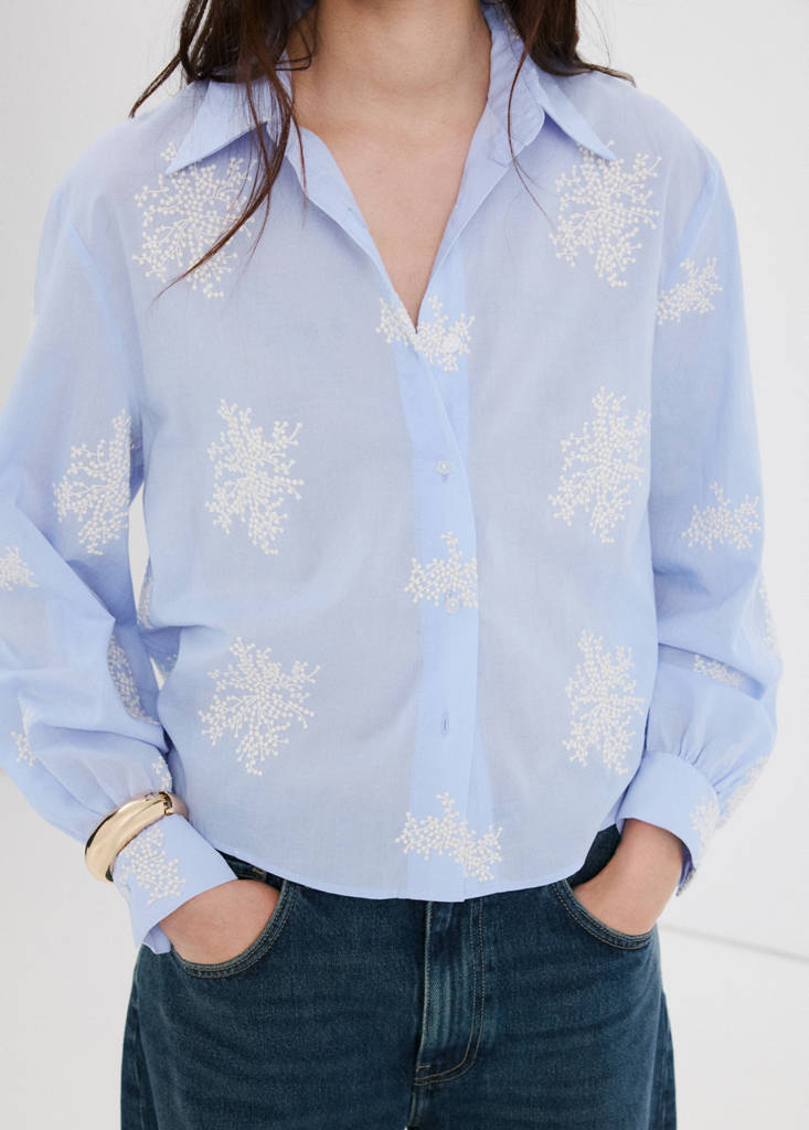 Camisa bordado floral
