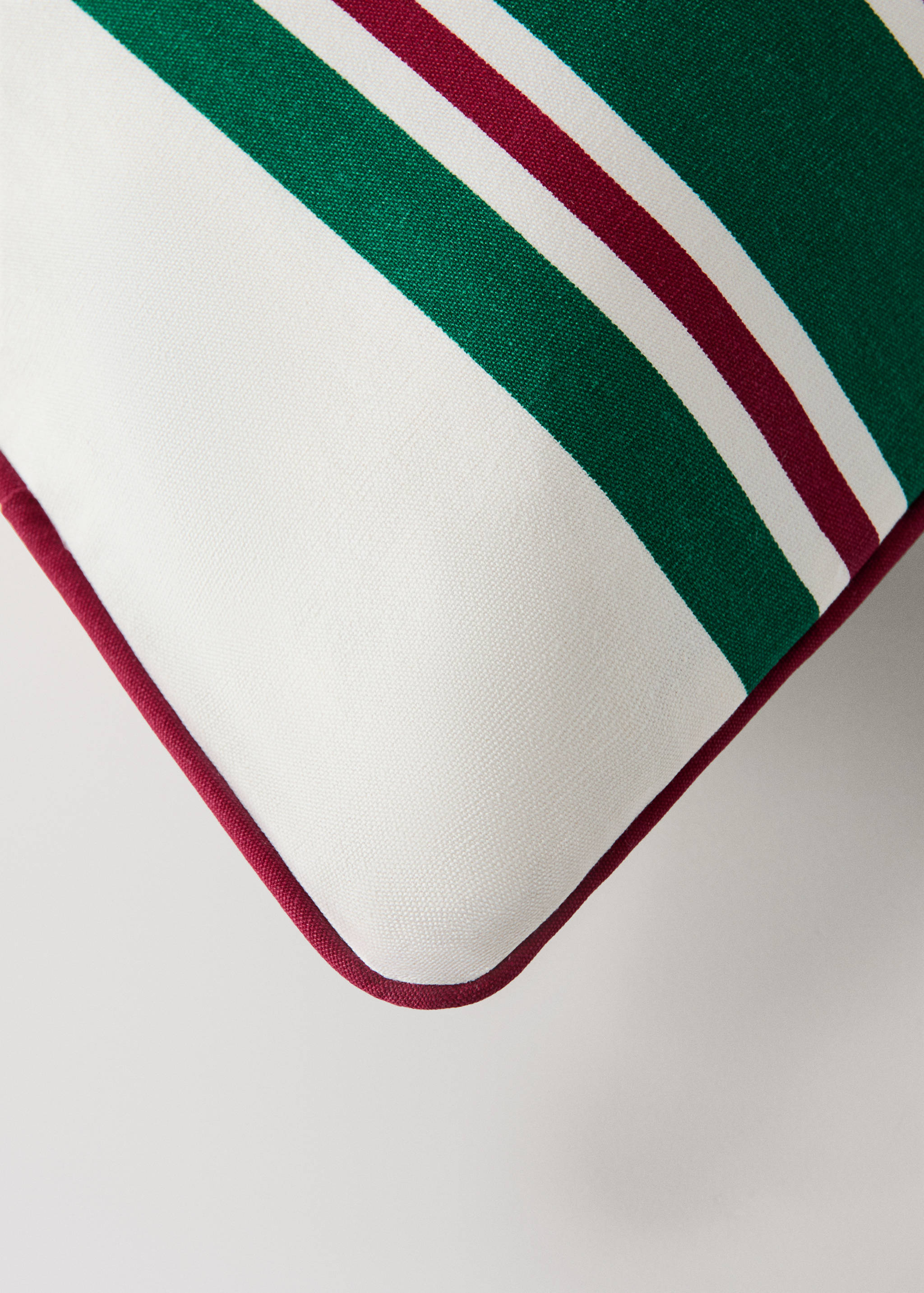 Striped 100% cotton cushion cover - Details of the article 1