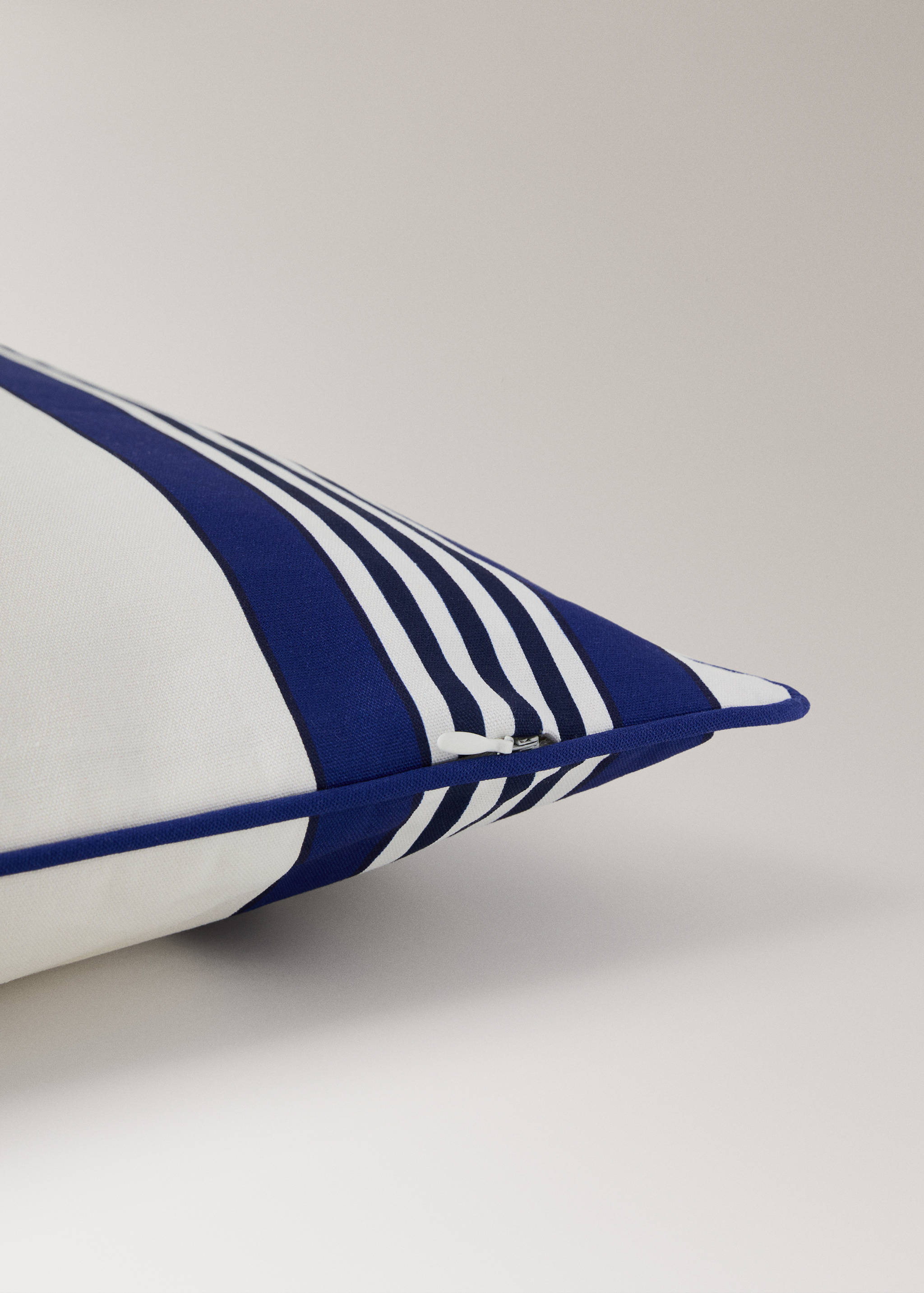 Housse de coussin 100 % coton imprimé rayures - Détail de l'article 2