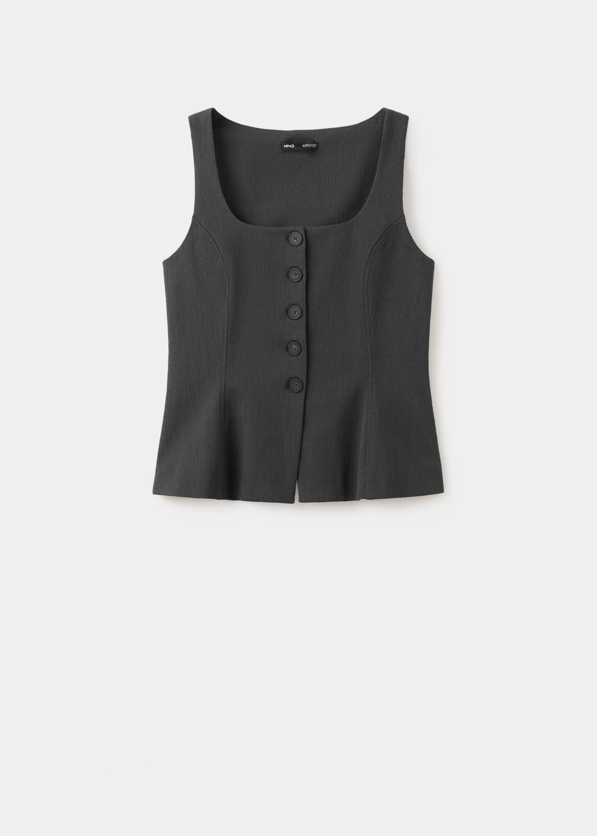 Peplum buttoned vest - Article without model