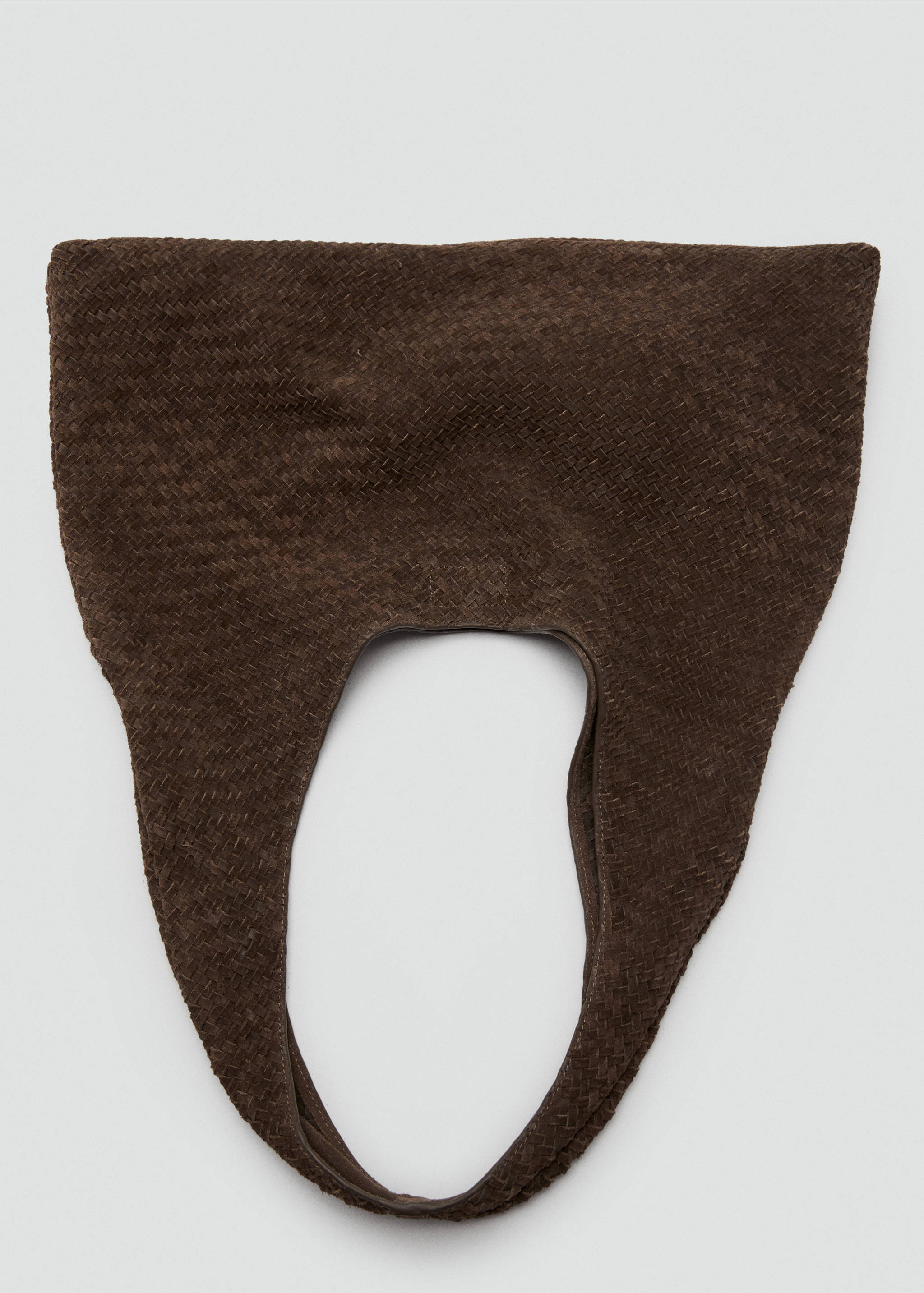 Braided leather shoulder bag - Details of the article 3, Brown. Ref: 27075834-00.