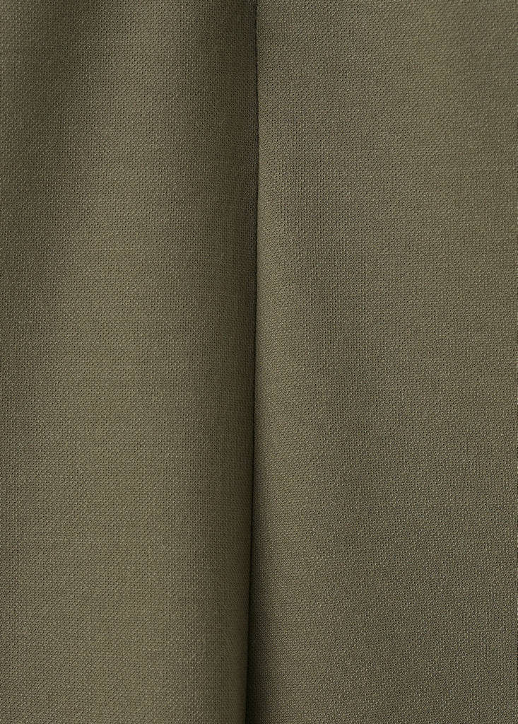 Straight-fit trousers with elastic waist — Khaki