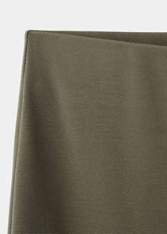 Straight-fit trousers with elastic waist — Khaki 10