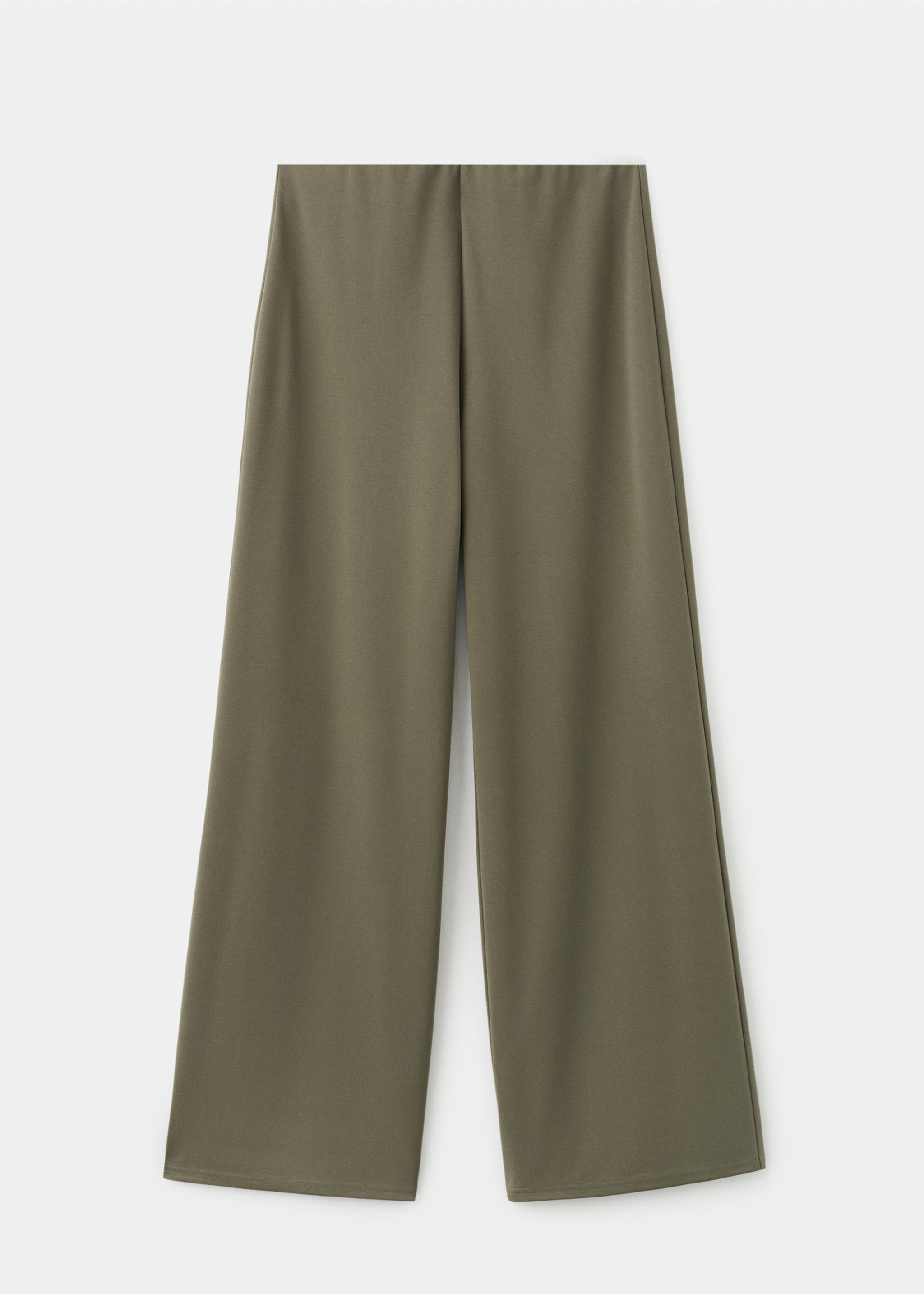 Straight-fit trousers with elastic waist - Article without model, Khaki. Ref: 27075835-00.