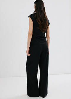 Straight-fit trousers with elastic waist — Black 3