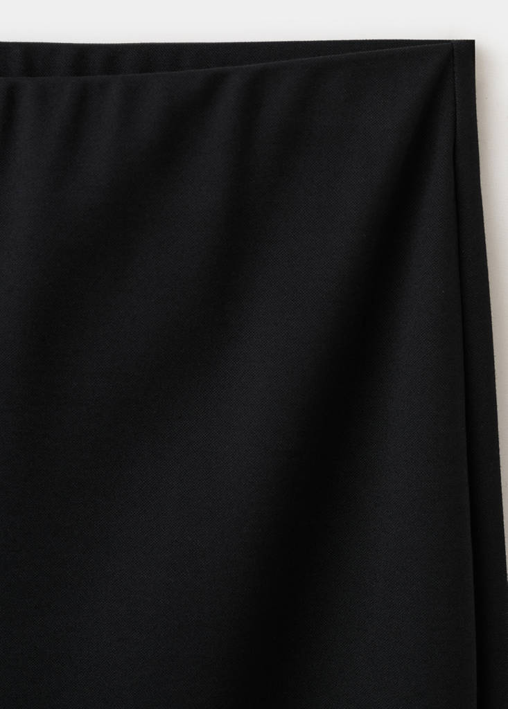 Straight-fit trousers with elastic waist — Black