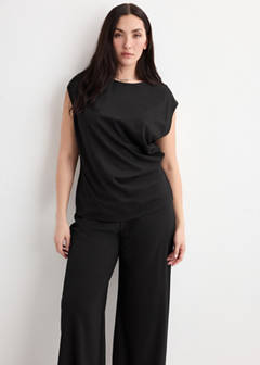 Straight-fit trousers with elastic waist — Black 7