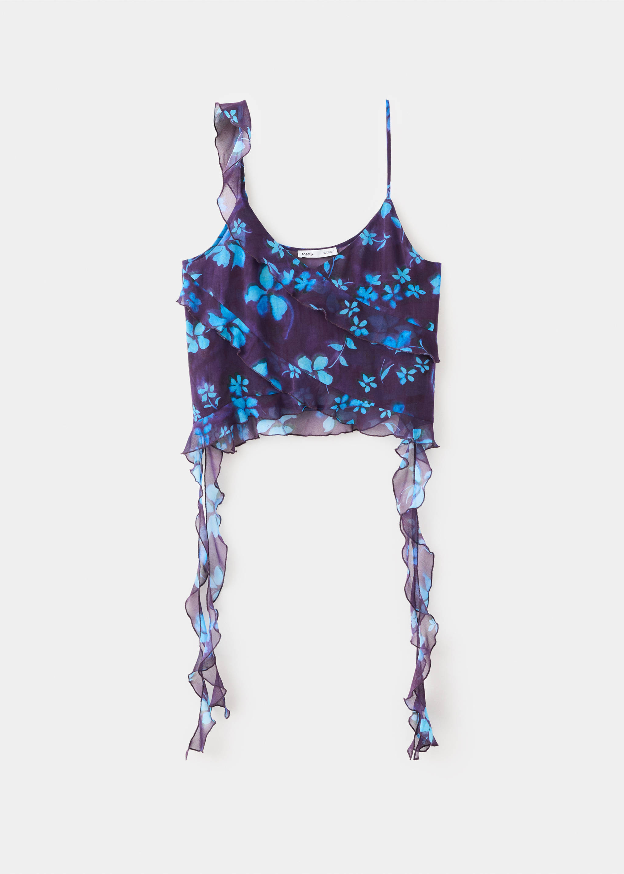 Ruffled flowy top - Article without model, Purple. Ref: 27075837-00.