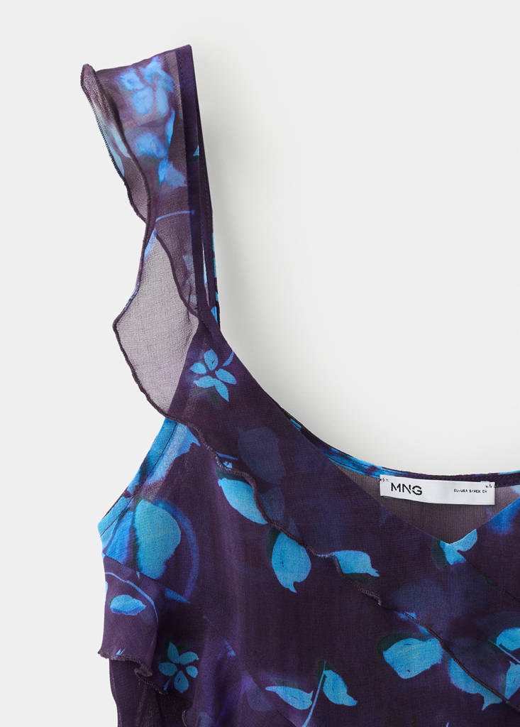 Ruffled flowy top — Purple