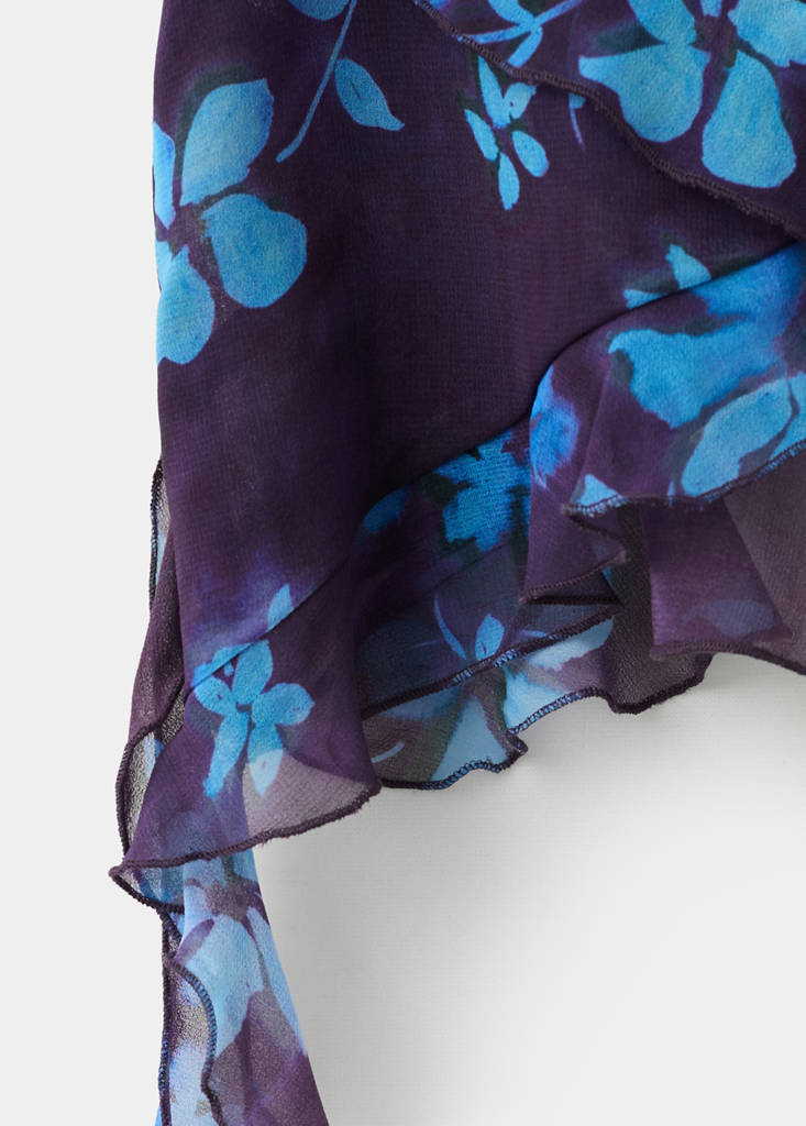 Ruffled flowy top — Purple