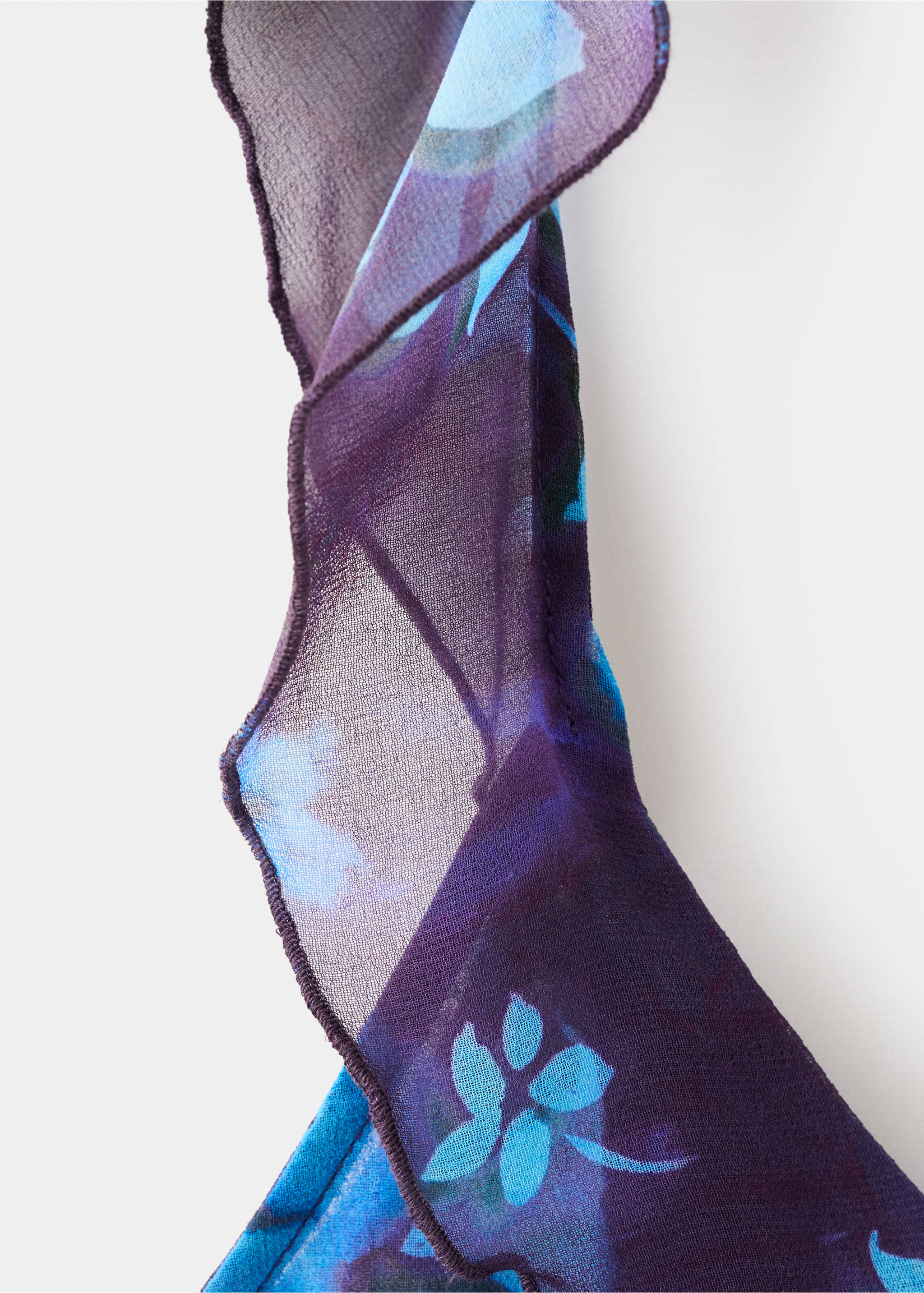 Ruffled flowy top - Details of the article 0, Purple. Ref: 27075837-00.