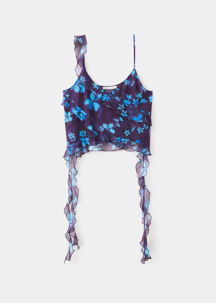 Ruffled flowy top — Purple