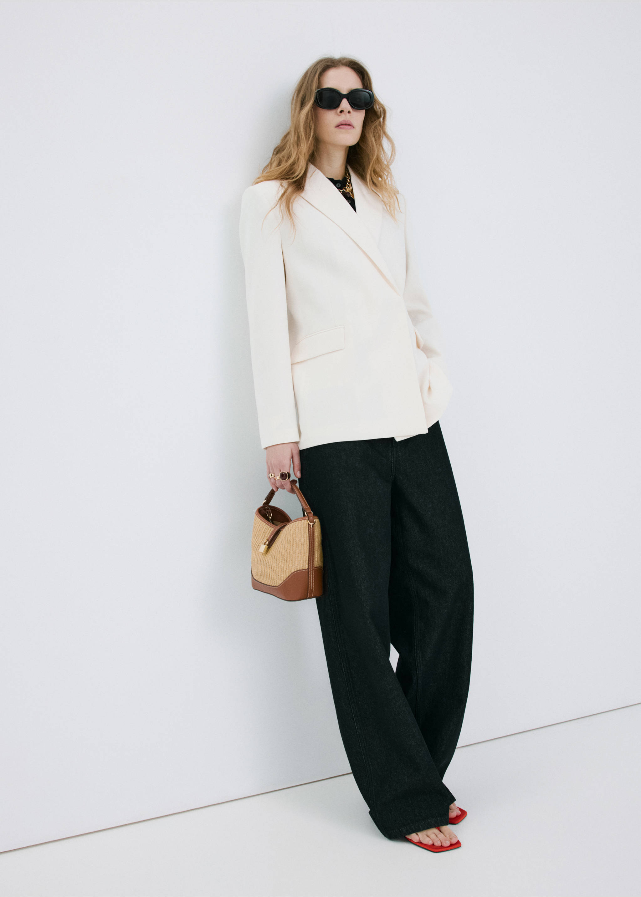 High-rise balloon jeans - General plane, Black. Ref: 27075838-00.