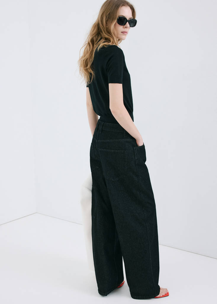 High-rise balloon jeans — Black