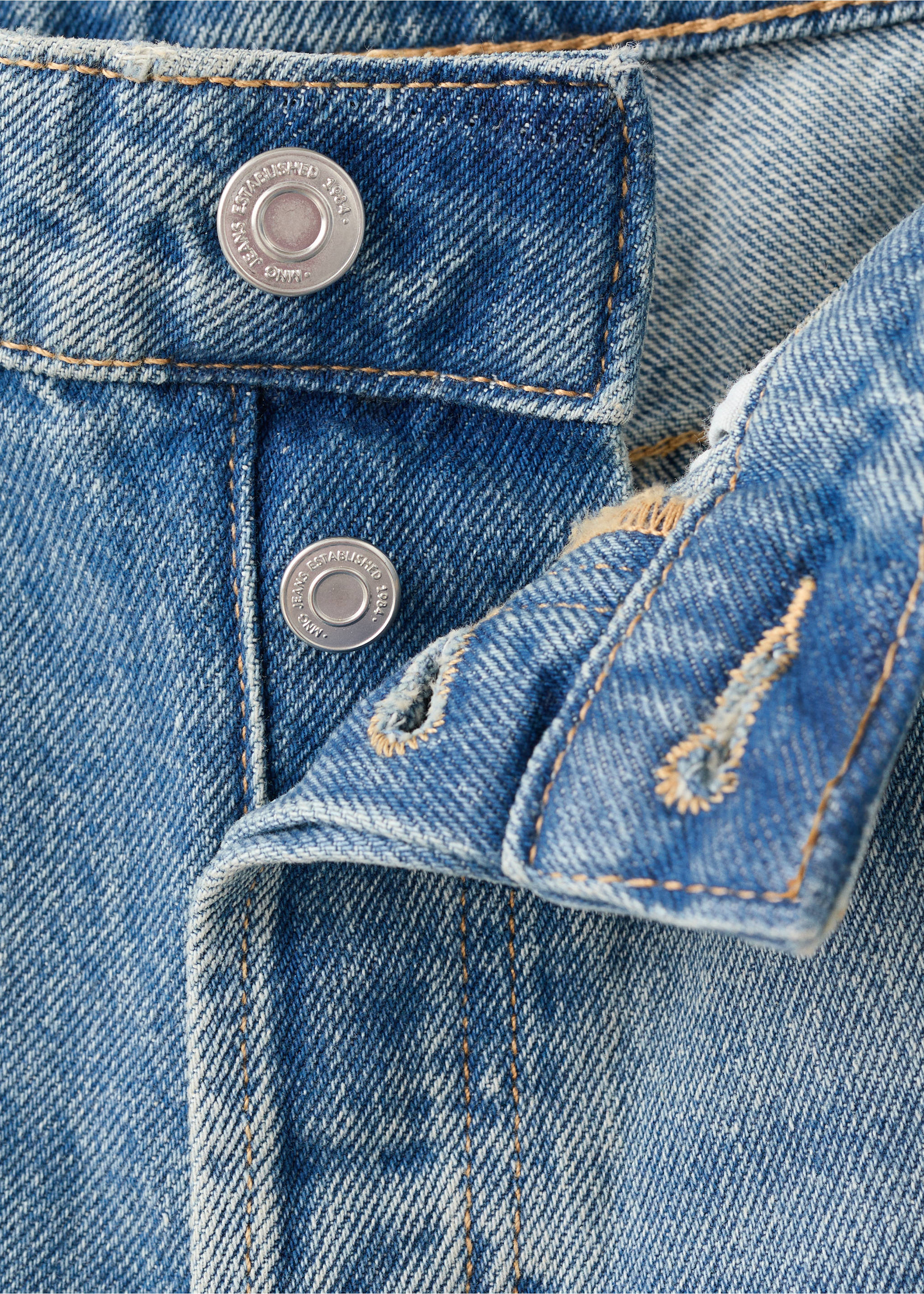 Jean droit taille basse - Détail de l'article 0, Bleu moyen. Ref: 27075840-00.