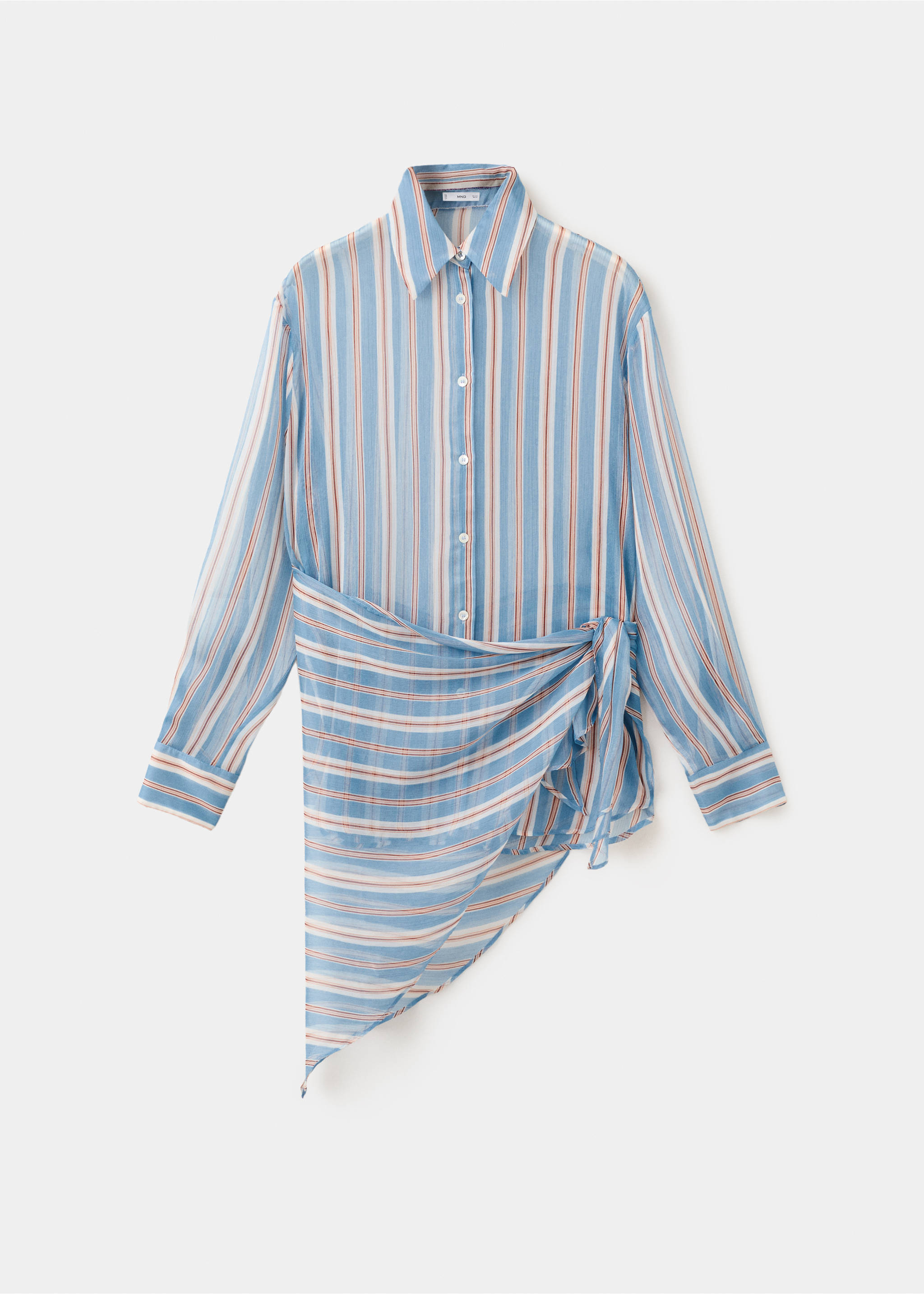 Striped handkerchief shirt - Article without model, Blue. Ref: 27075842-00.