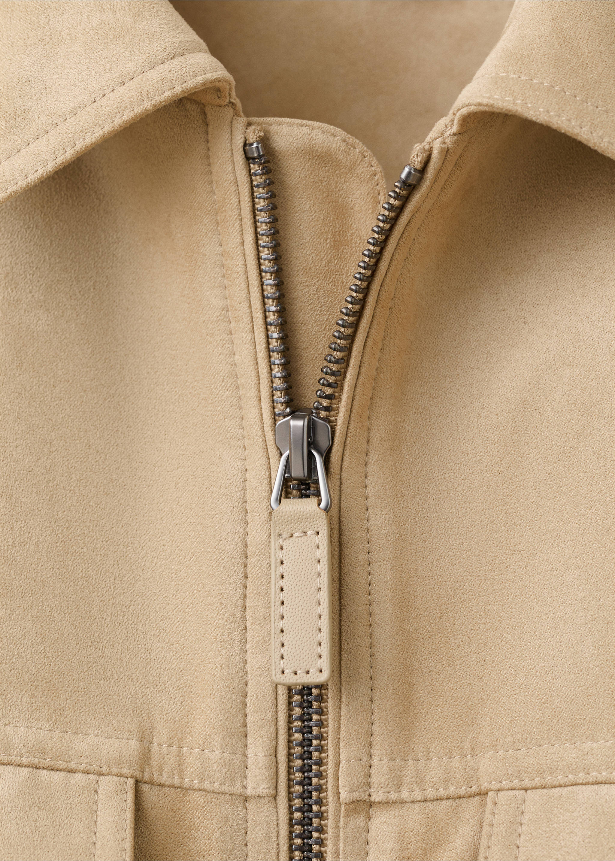 Chaqueta efecto ante bolsillos - Detalle del artículo 8, Beige. Ref: 27075927-00.