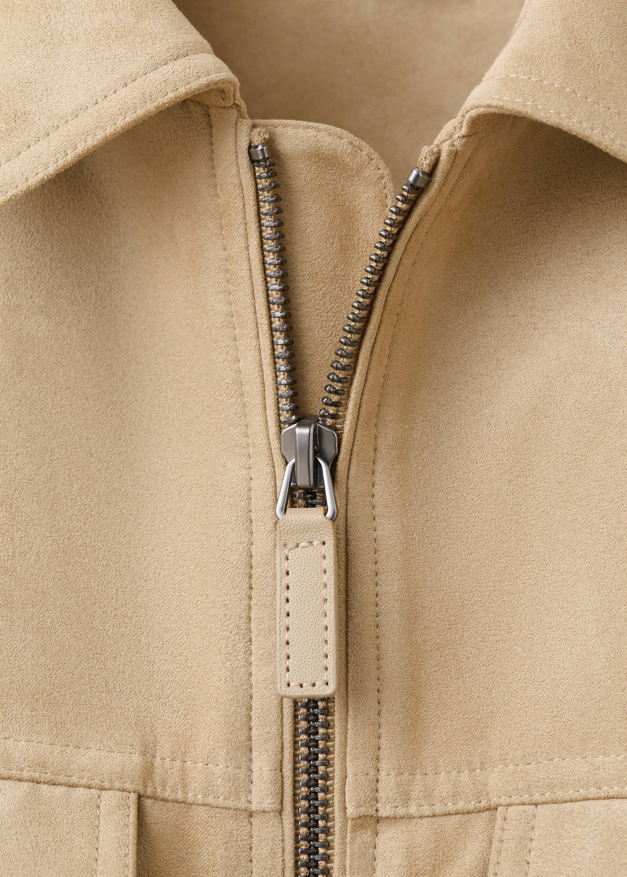 Suede-effect jacket with pockets - Details of the article 8