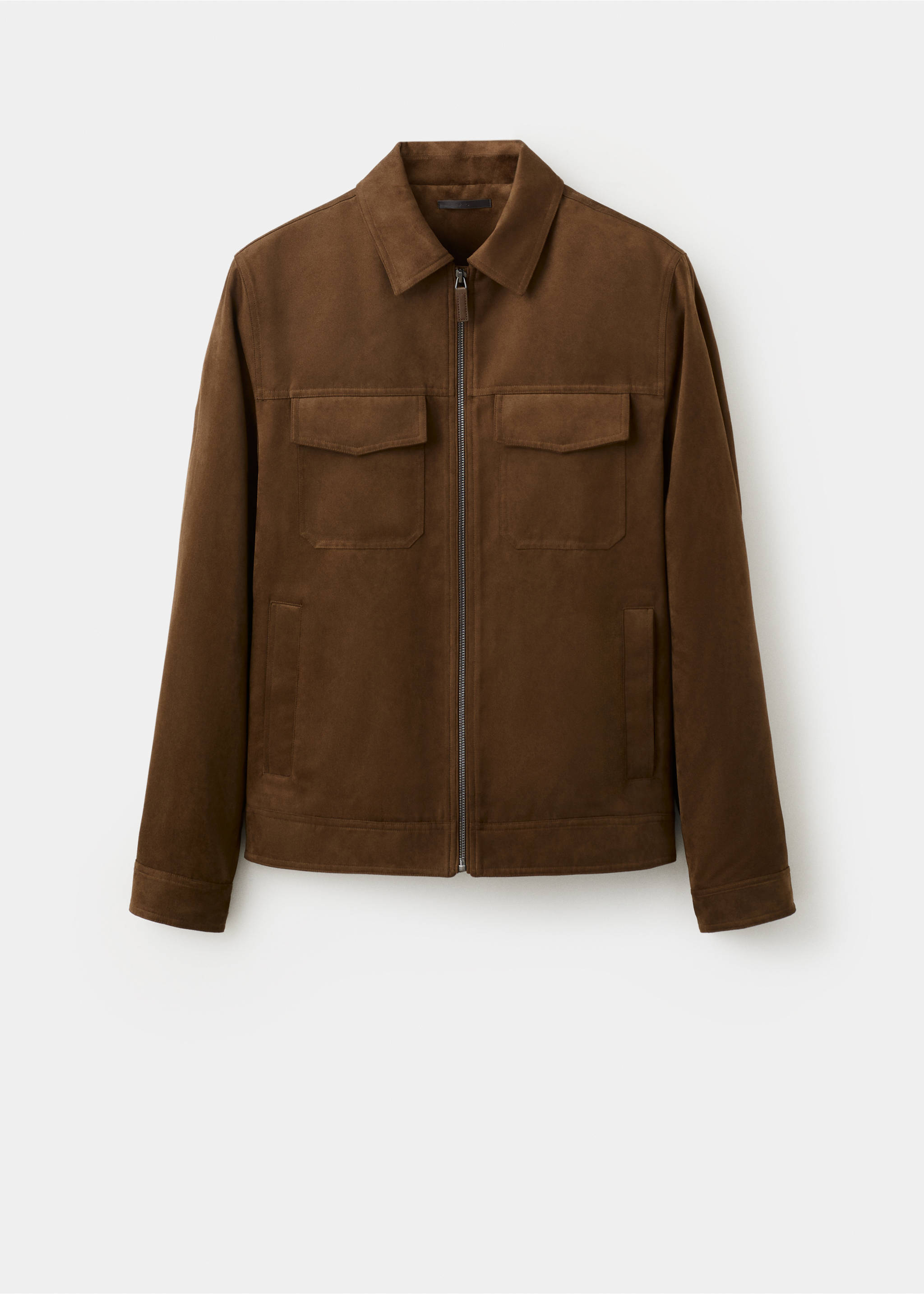 Chaqueta efecto ante bolsillos - Artículo sin modelo, Cognac. Ref: 27075927-00.