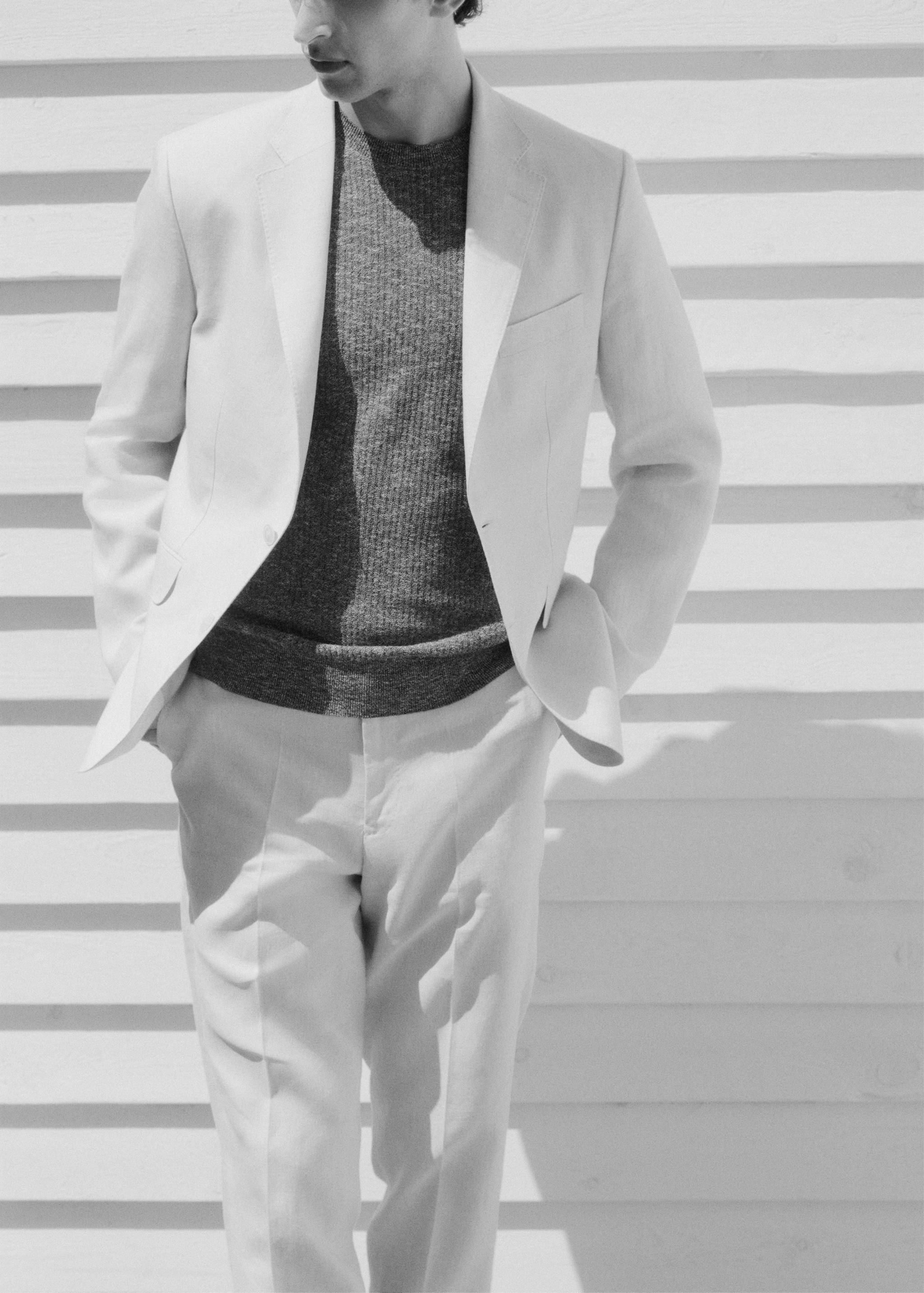 Amalfi 100% linen slim-fit suit jacket - Details of the article 8