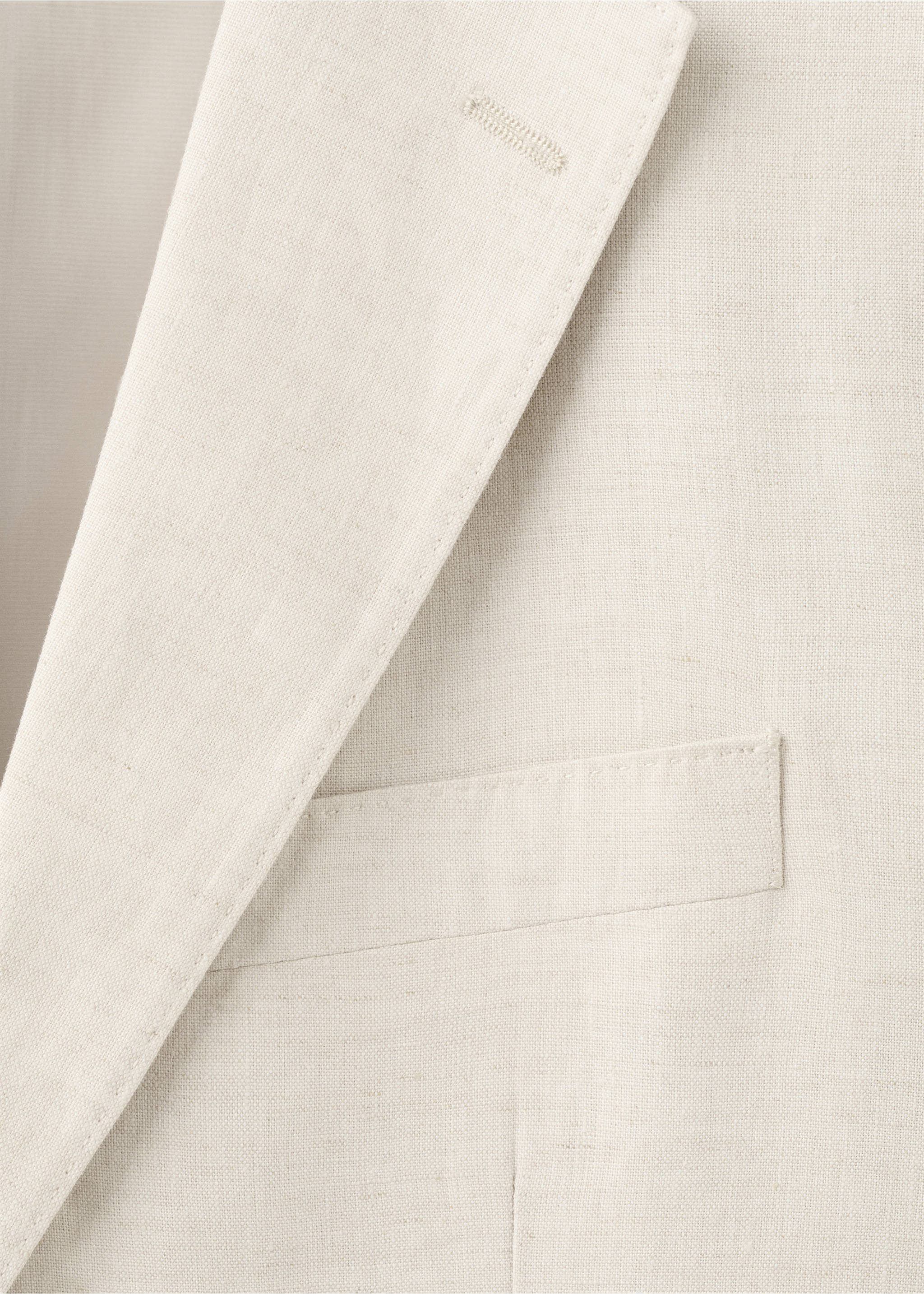 Americana traje Amalfi 100% lino slim fit - Detalle del artículo 8, Crudo. Ref: 27025948-01.