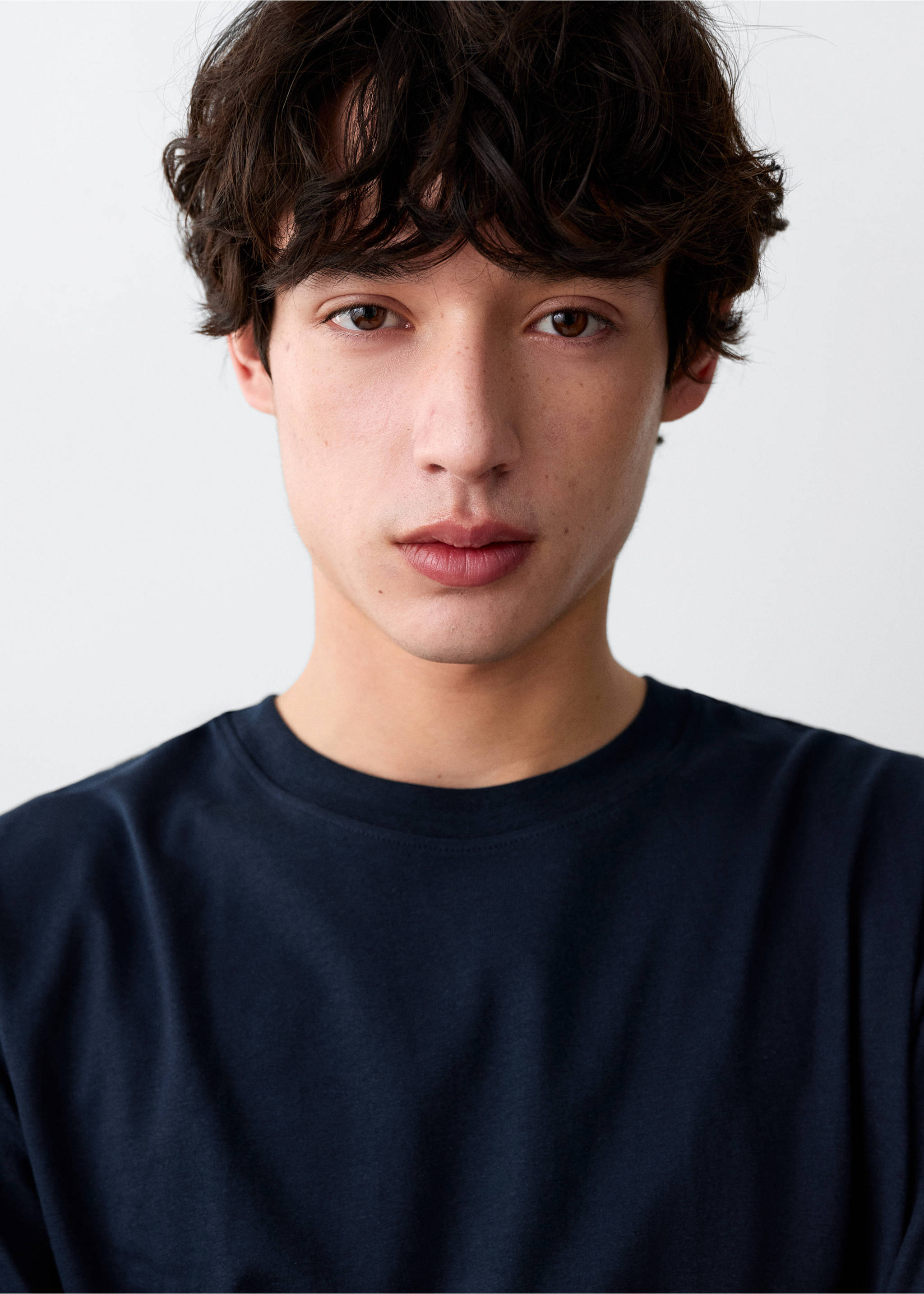 Striped short pyjamas - Details of the article 1, Navy. Ref: 27075931-00.