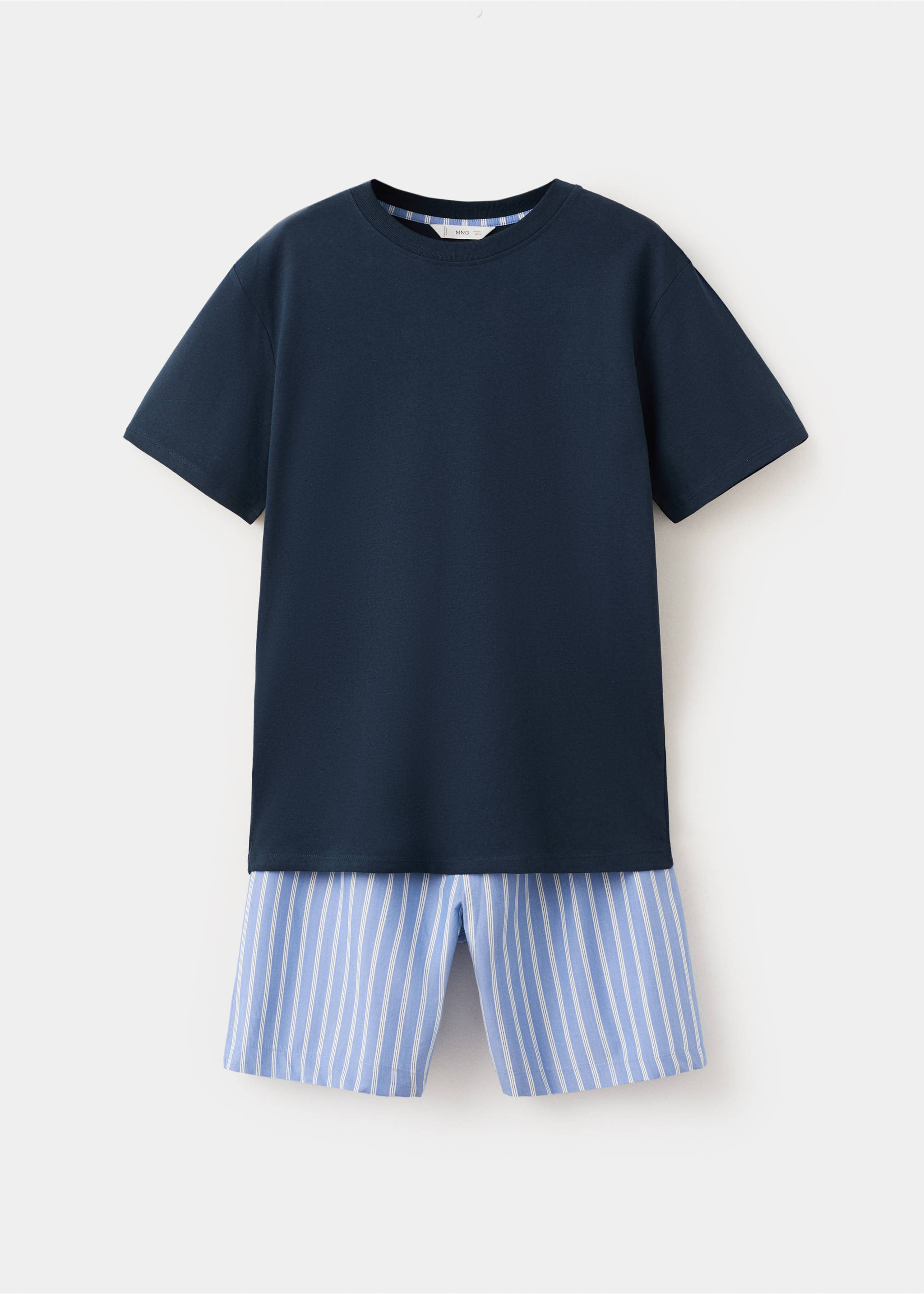 Striped short pyjamas - Article without model, Navy. Ref: 27075931-00.
