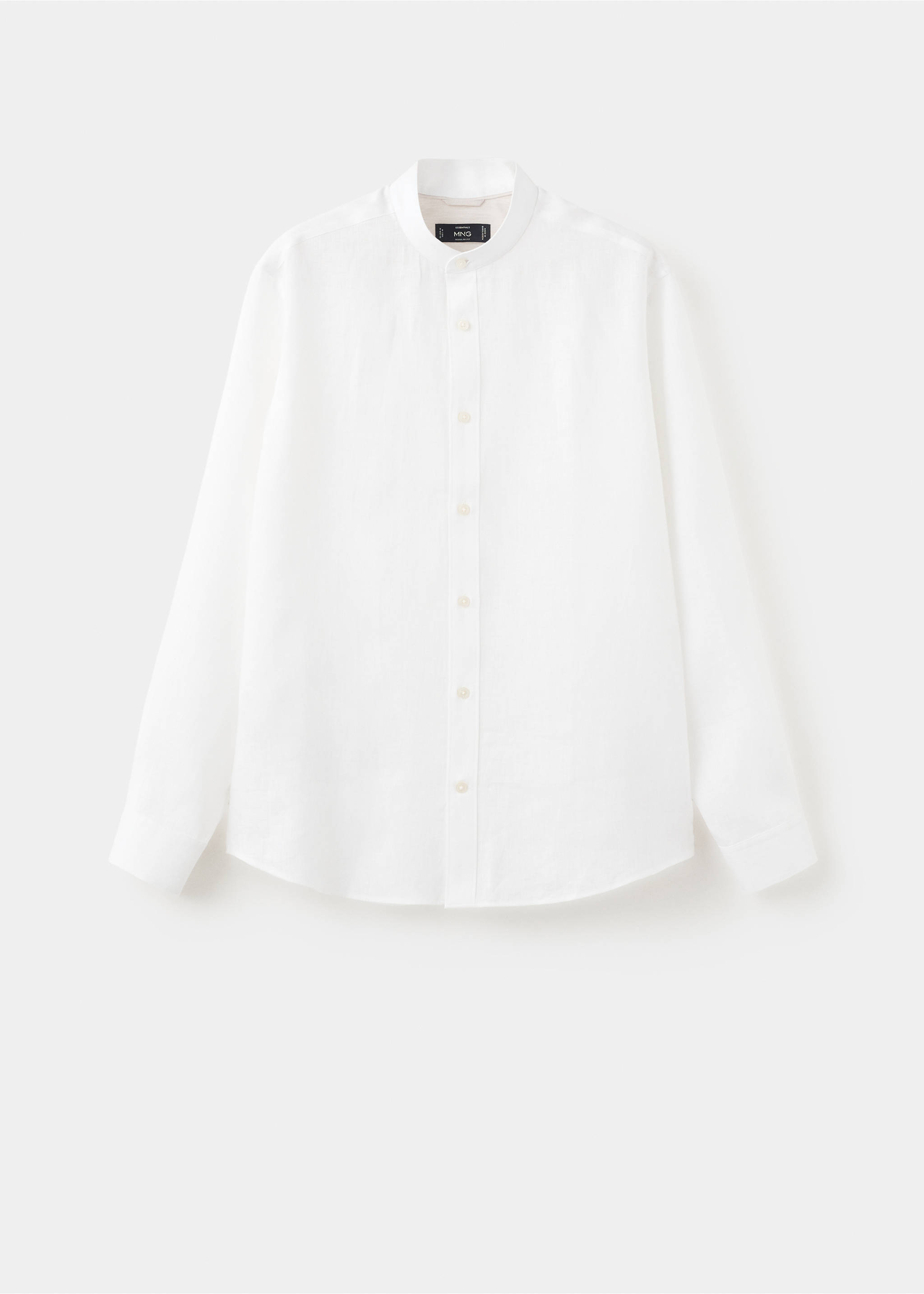 Camisa 100% lino cuello mao - Artículo sin modelo, Blanco. Ref: 27075937-00.