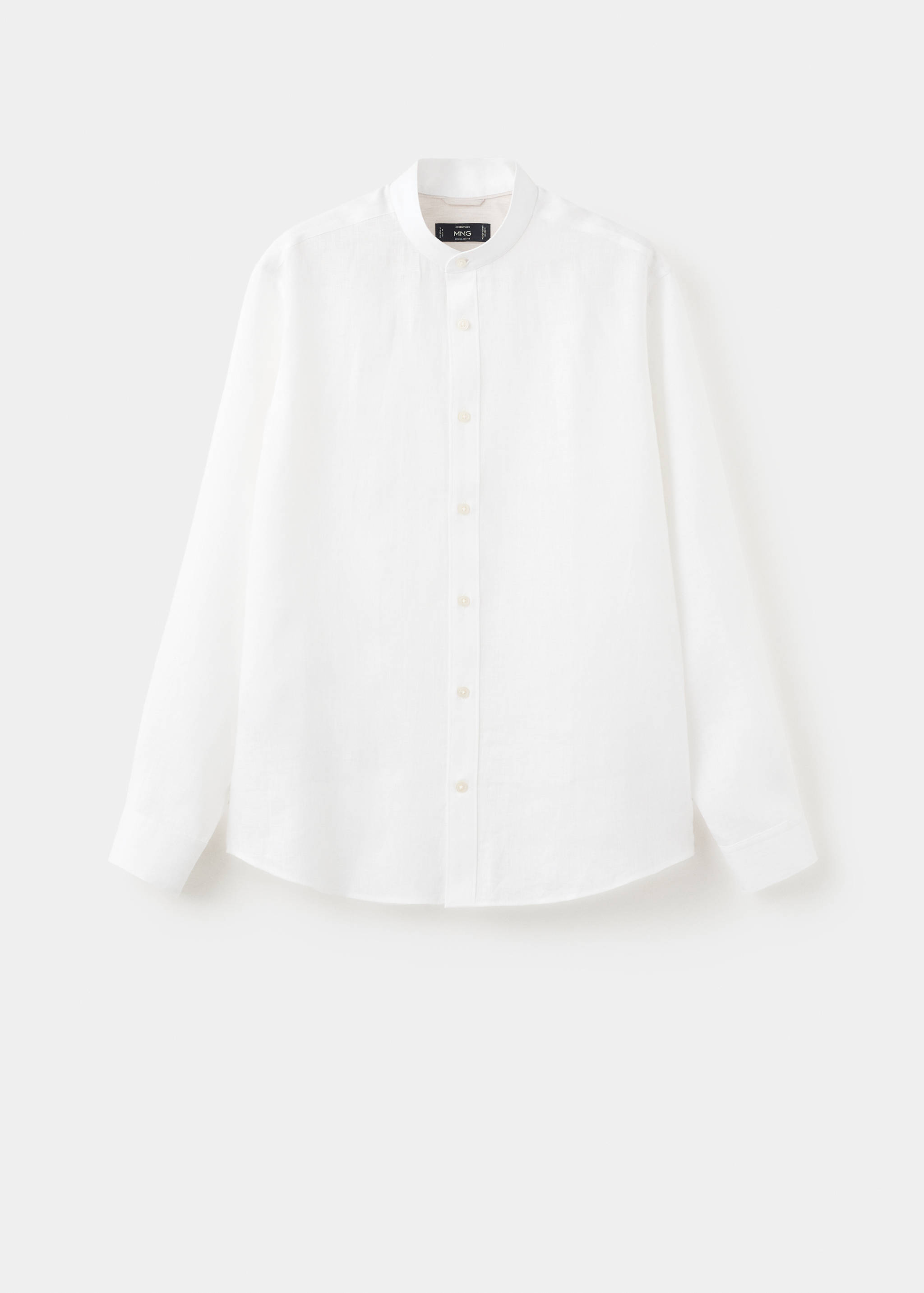 100%亚麻立领衬衫 - null