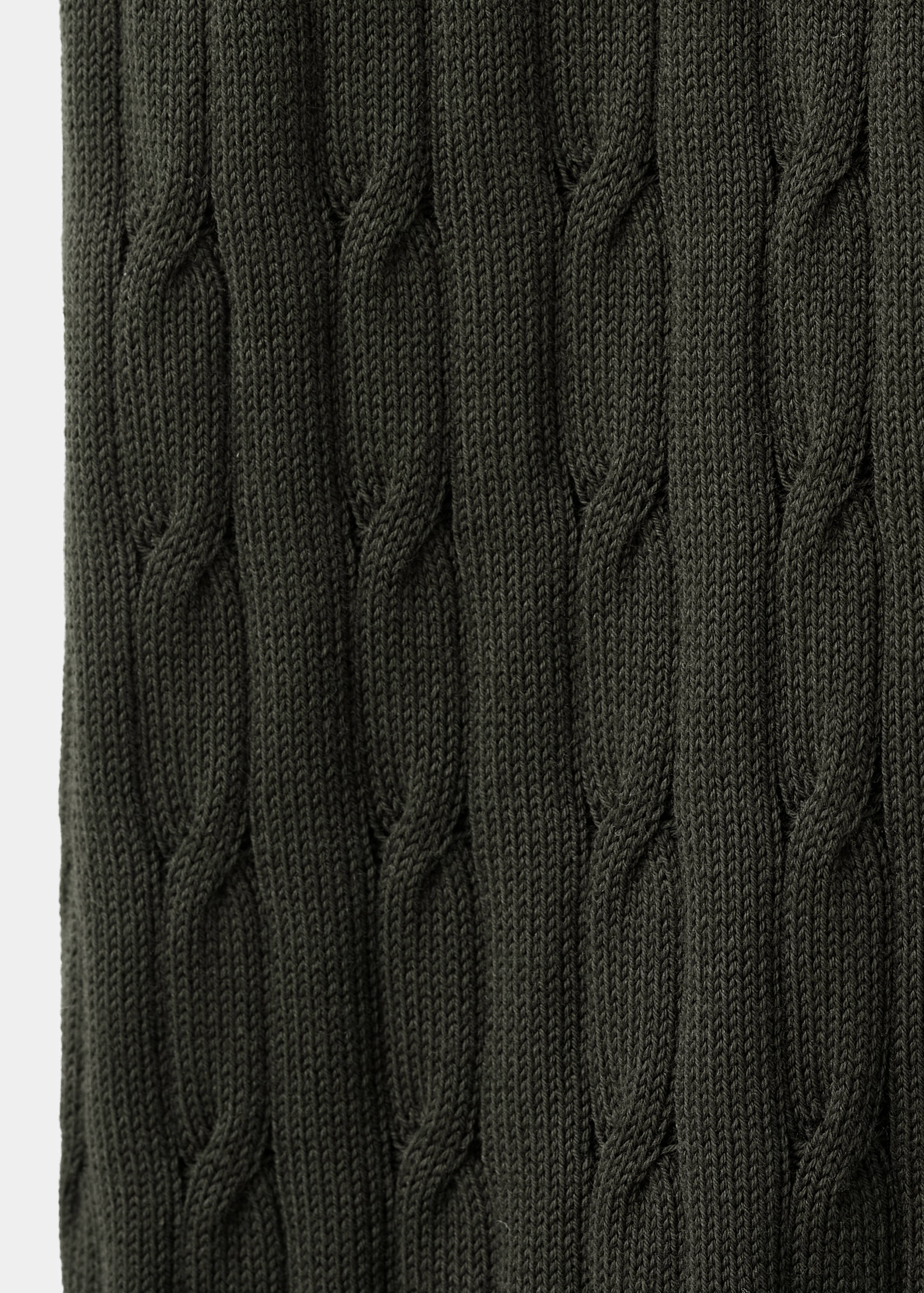 Трикотажная футболка с плетеным узором из 100% хлопка - Деталь изделия 0