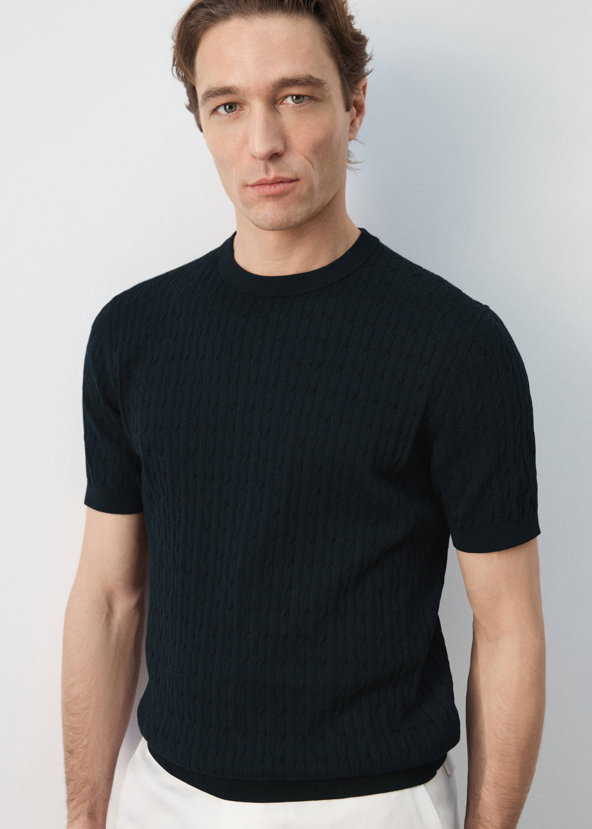 Camiseta punto trenzado 100% algodón - Detalle del artículo 6