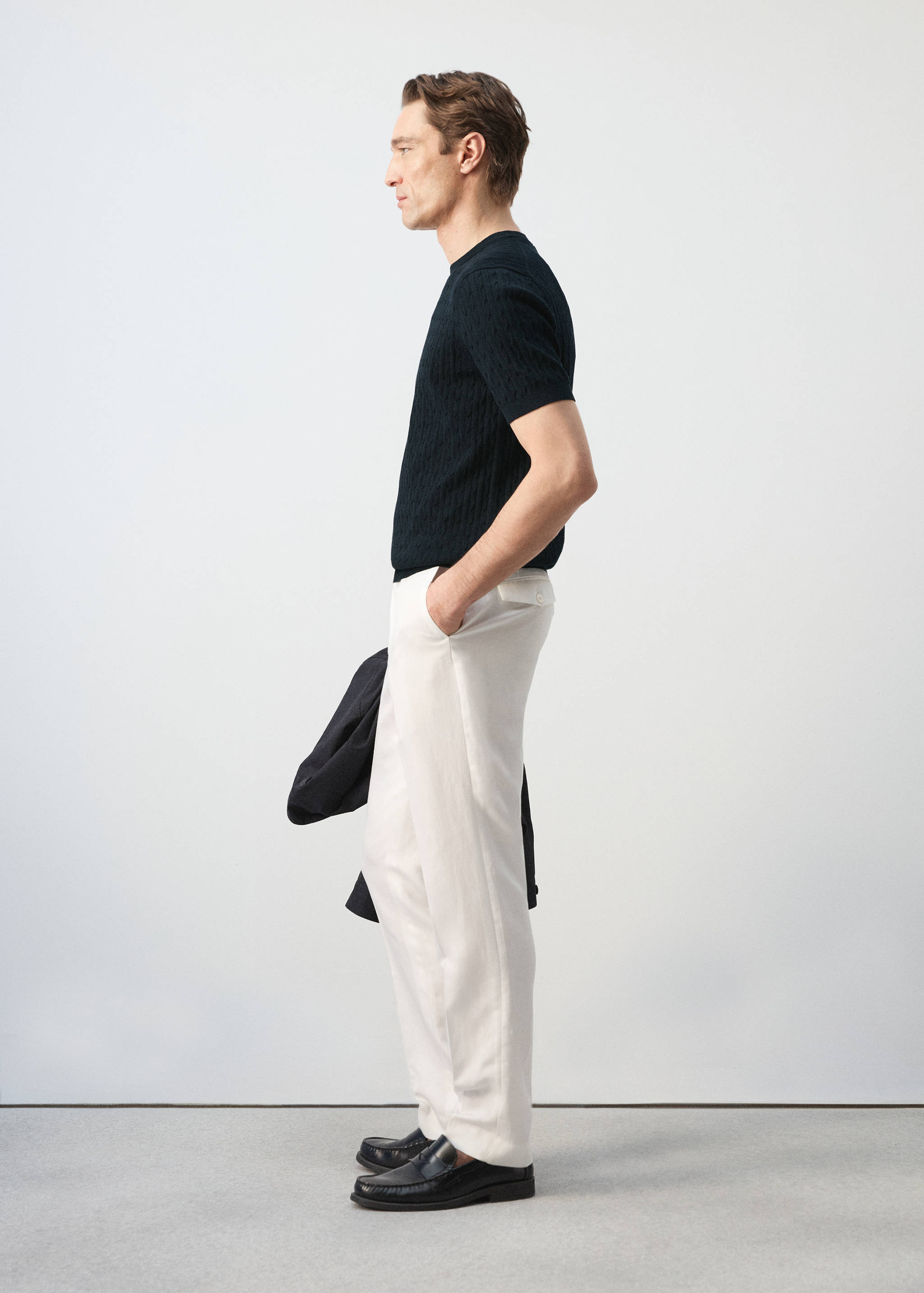 Camiseta punto trenzado 100% algodón - Detalle del artículo 2