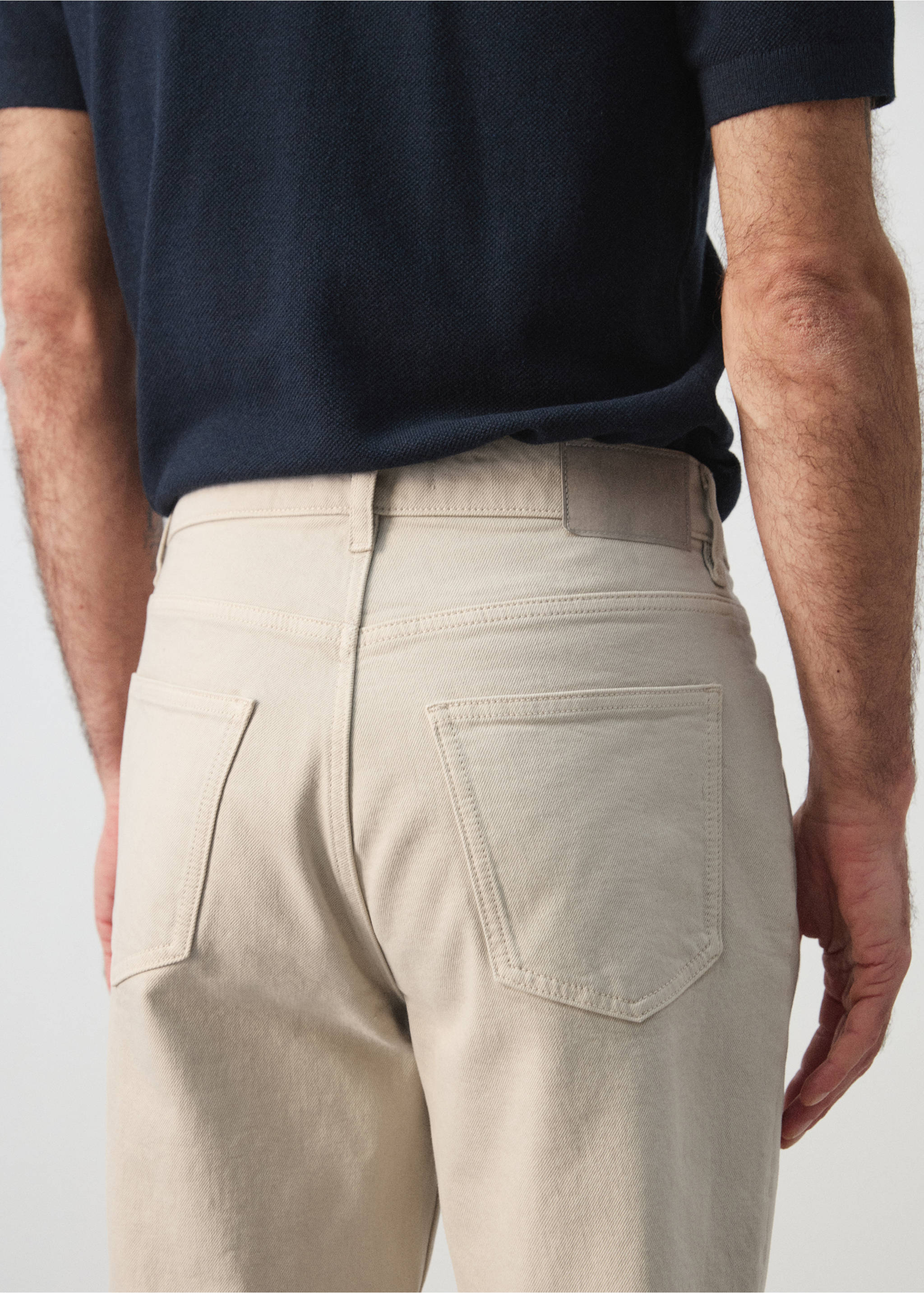 Джинсы Ben cropped tapered fit - Деталь изделия 6, Песочный. Ref: 27075940-00.