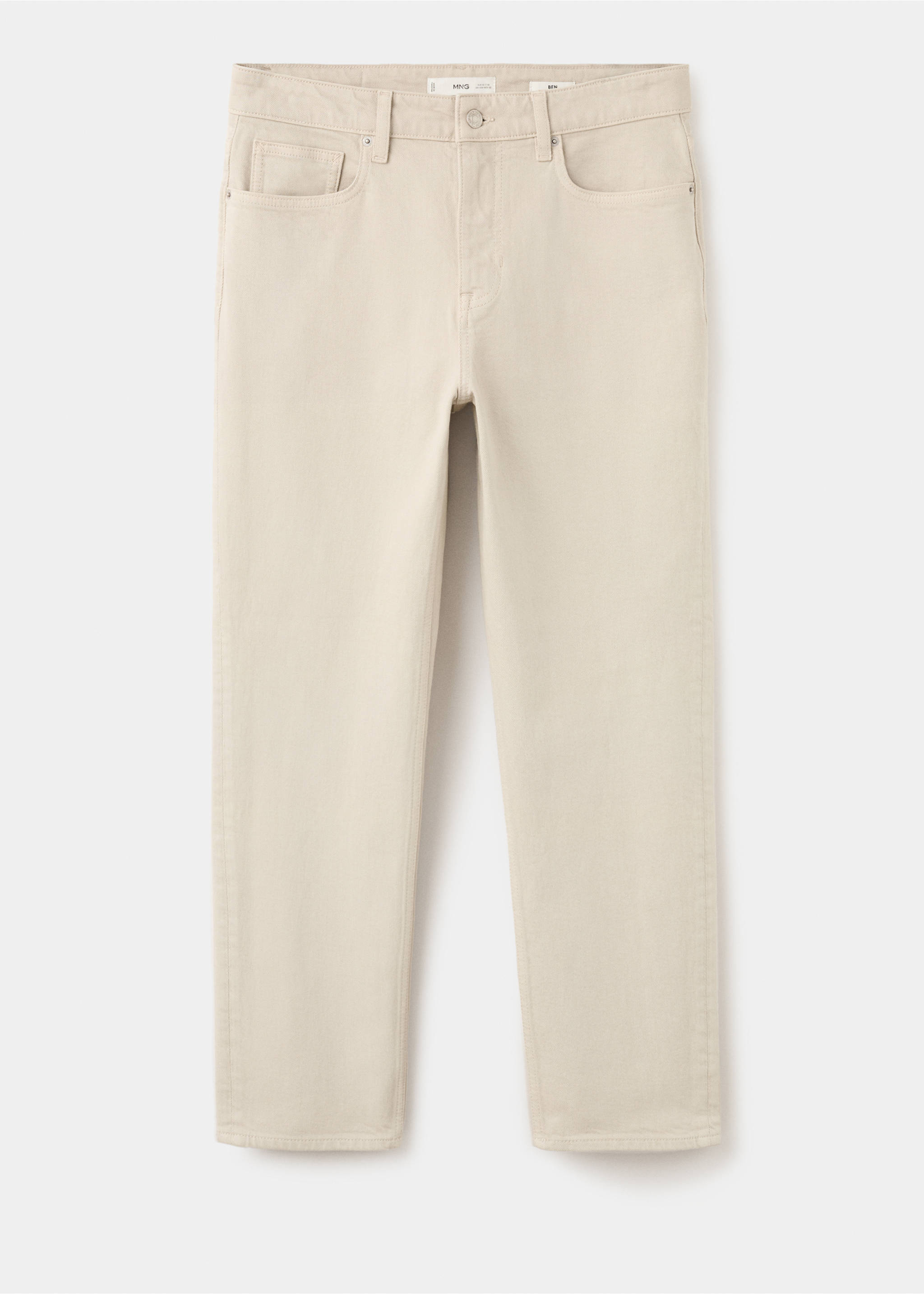 Джинсы Ben cropped tapered fit - Изделие без модели, Песочный. Ref: 27075940-00.