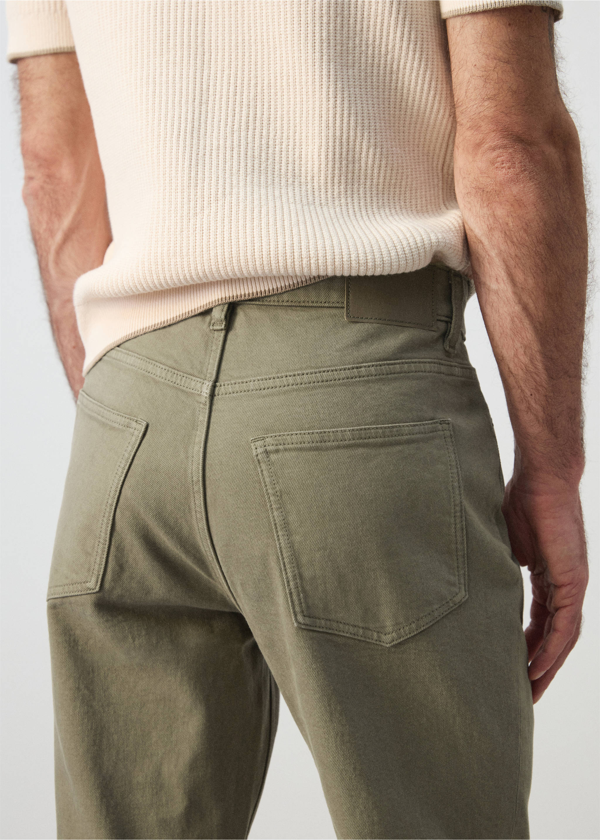 Ben cropped tapered fit farmernadrág - A termék adatai 6, Khaki. Ref: 27075940-00.