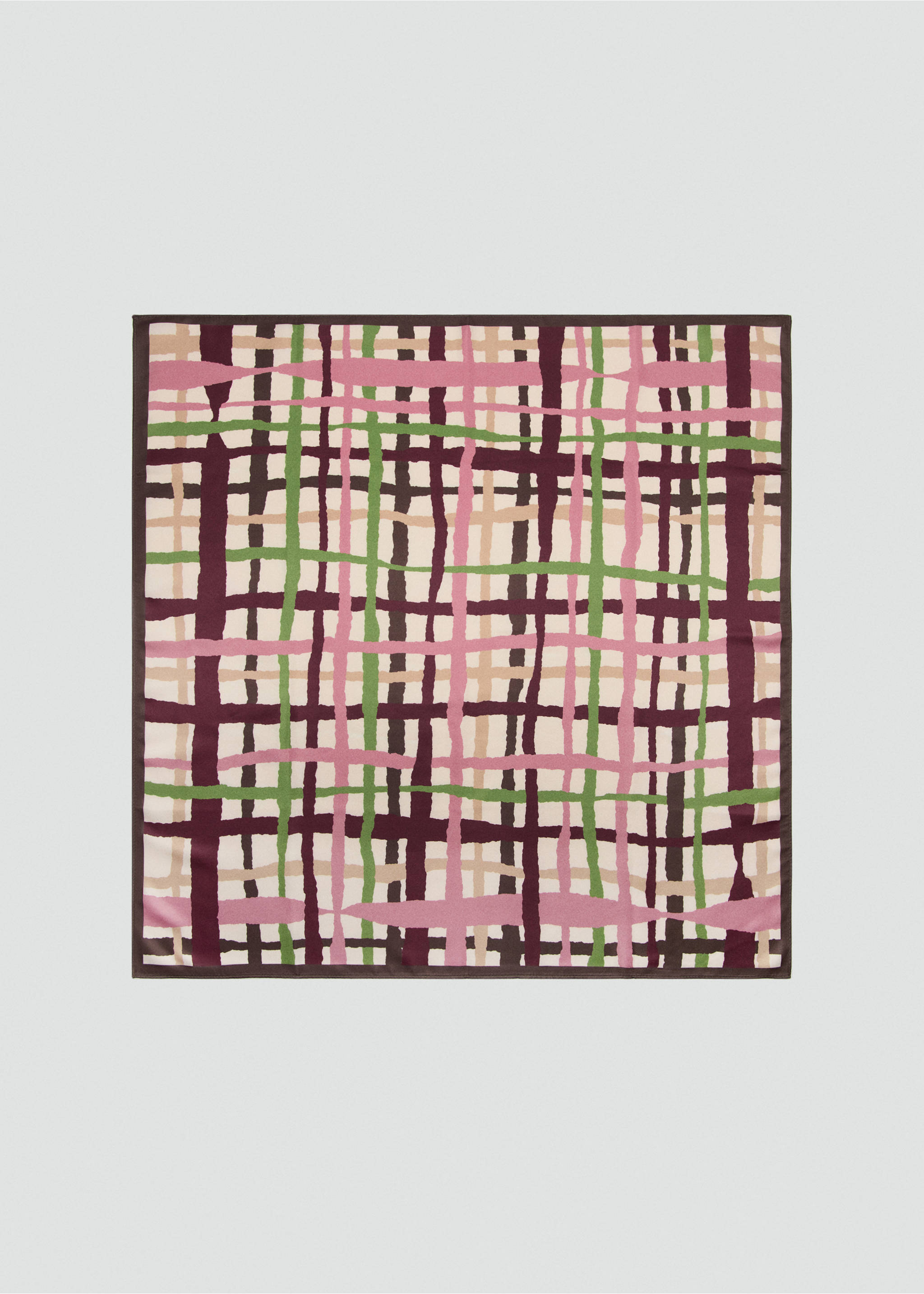 Foulard imprimé géométrique - Article sans modèle, Grenat. Ref: 27075946-00.