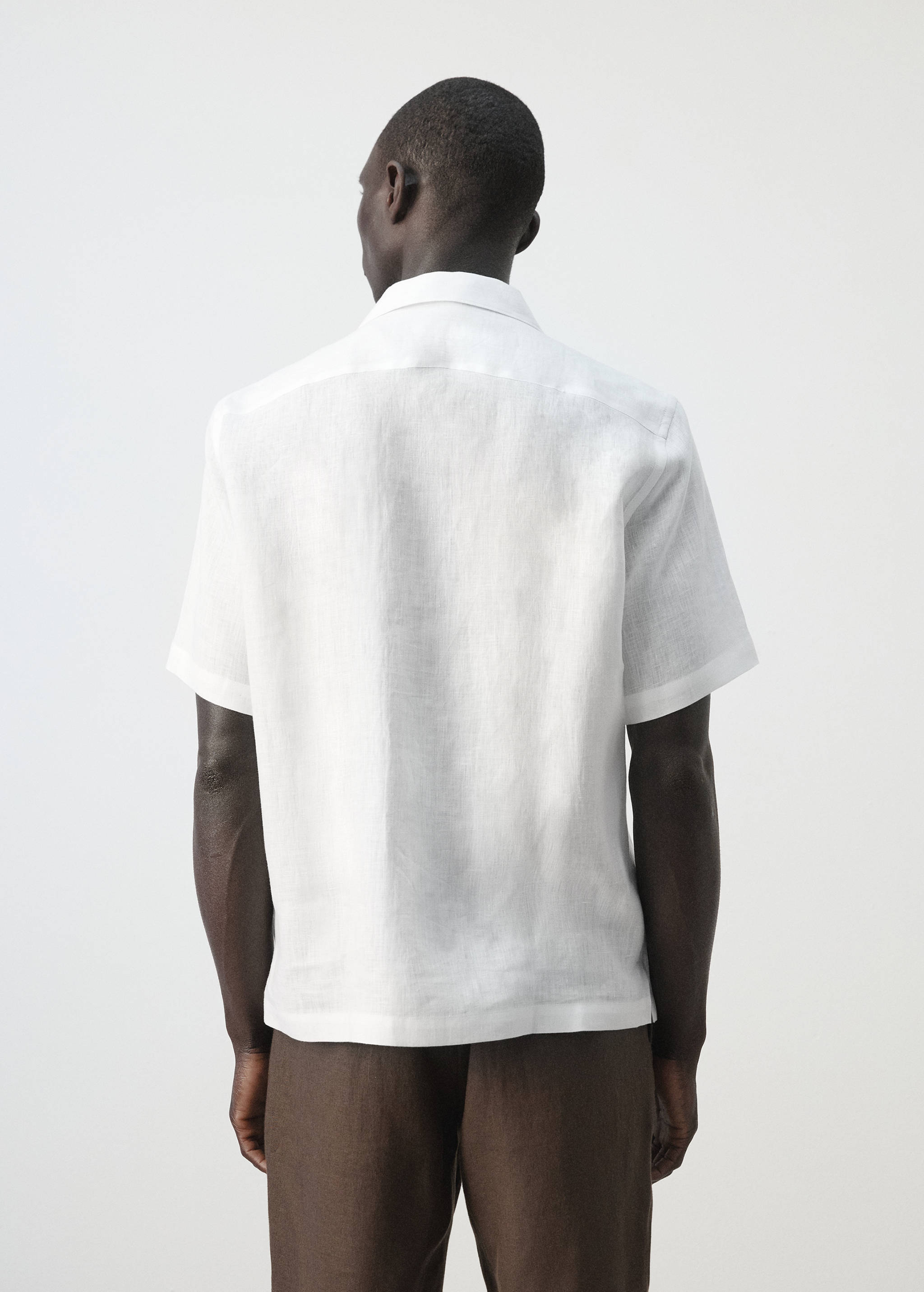 100% linen bowling-collar shirt - Reverse of the article