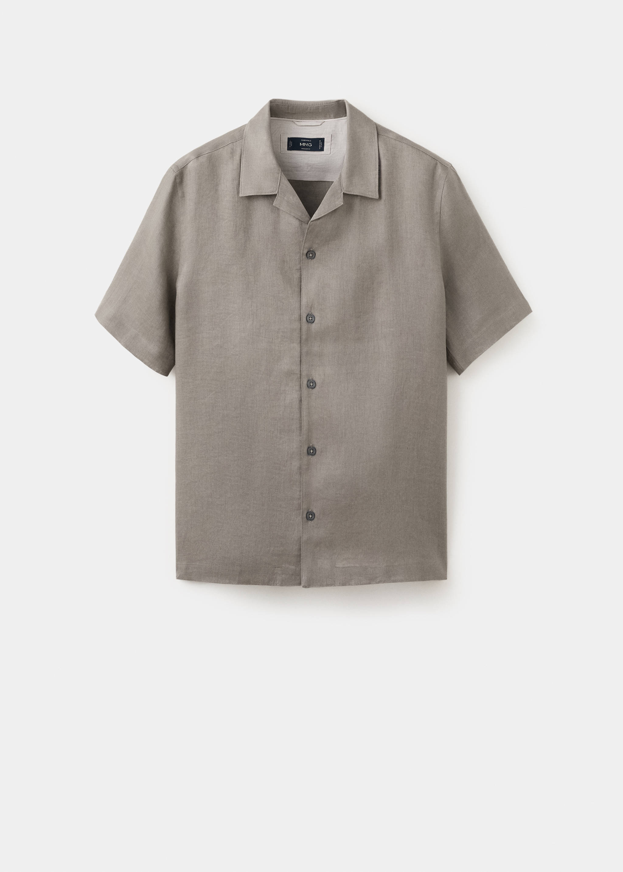 100% linen bowling-collar shirt - Article without model