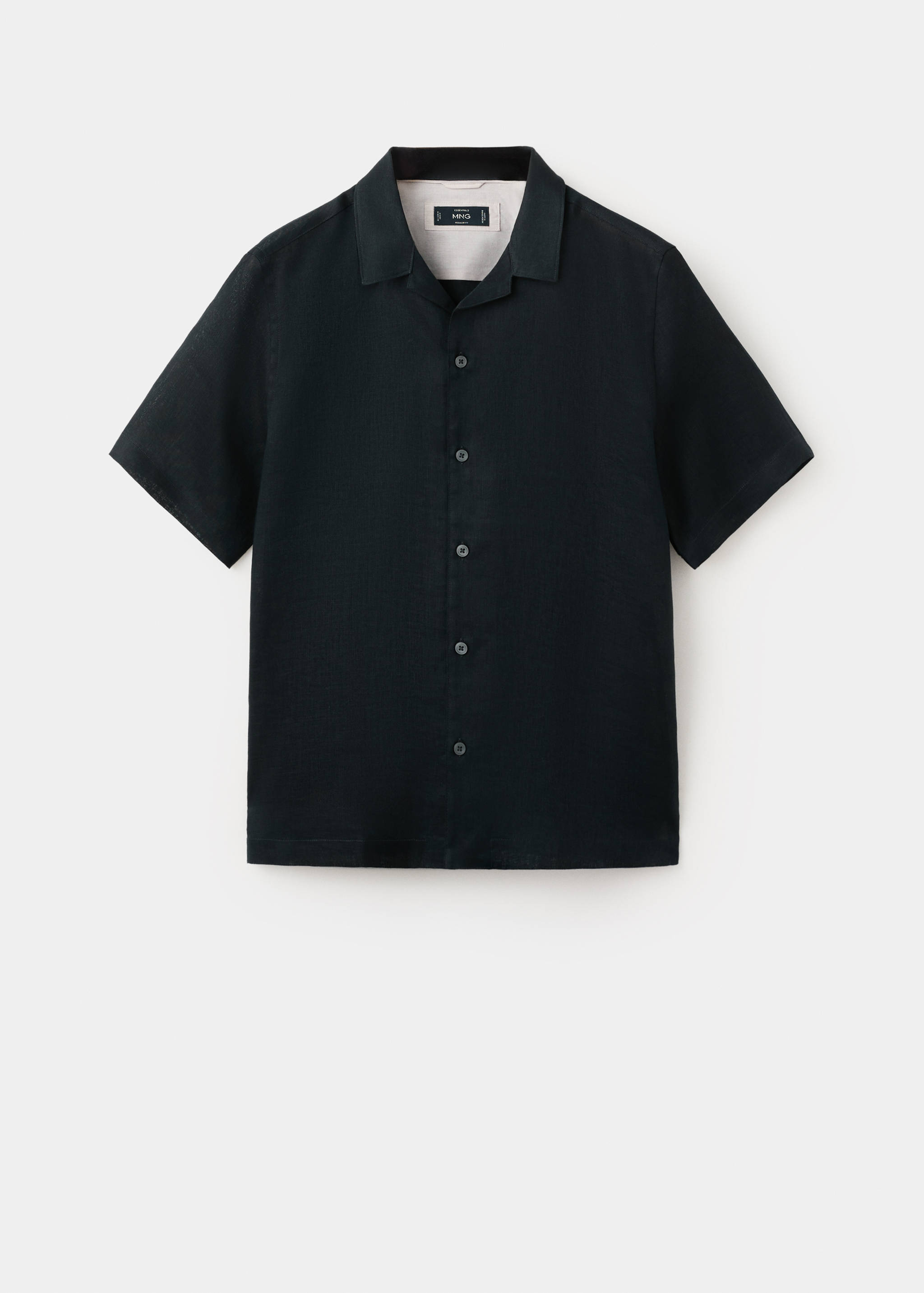 100% linen bowling-collar shirt - Article without model