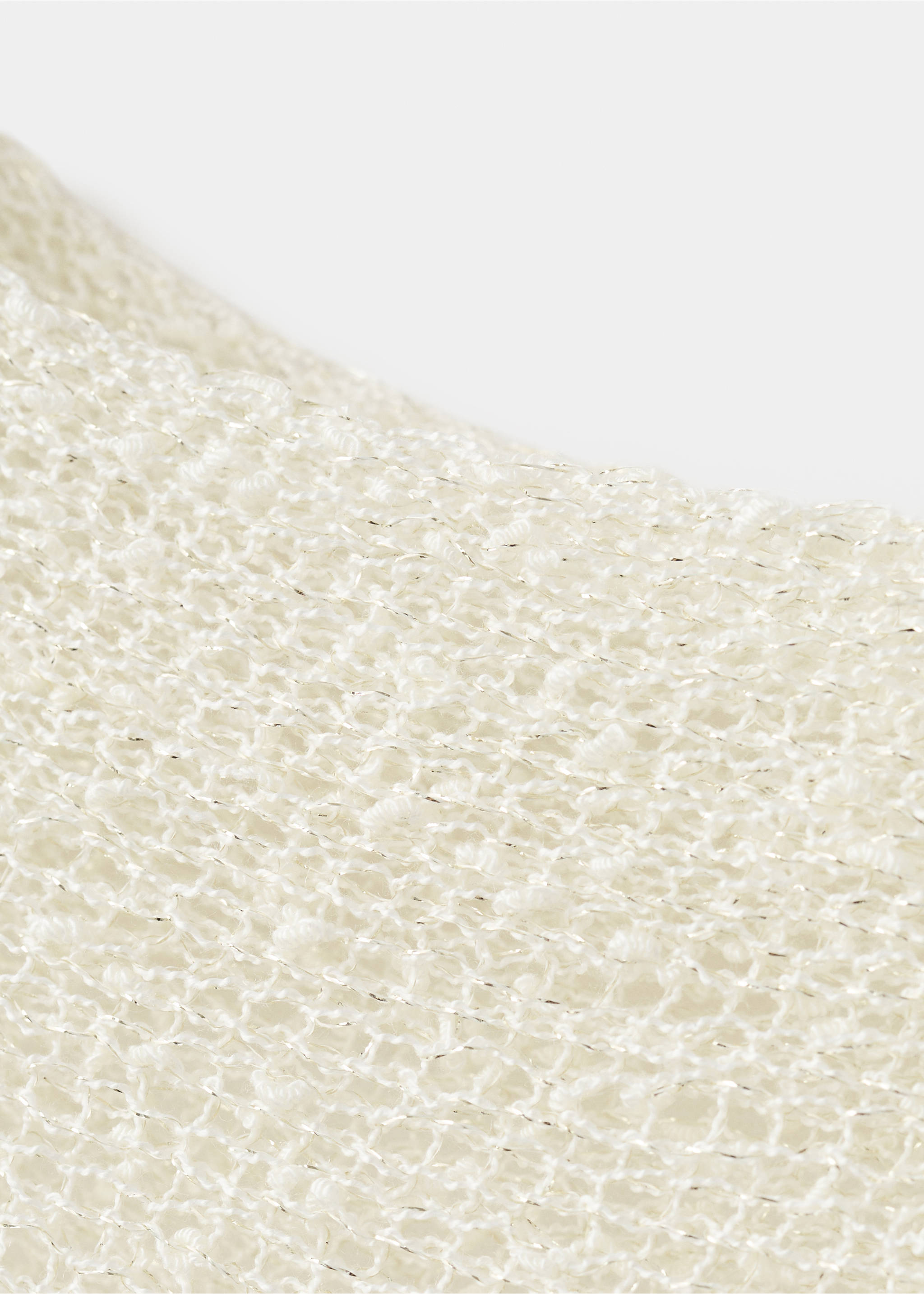 Cape asymétrique en lurex - Plan moyen, Écru. Ref: 27075949-00.