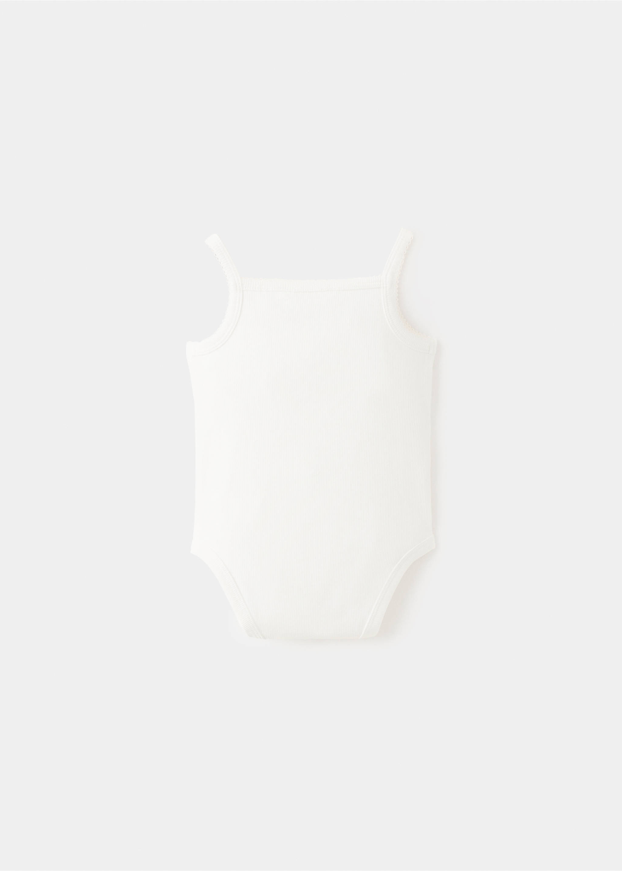 Ribbed cotton bodysuit - Reverse of the article, Off White. Ref: 27075952-00.