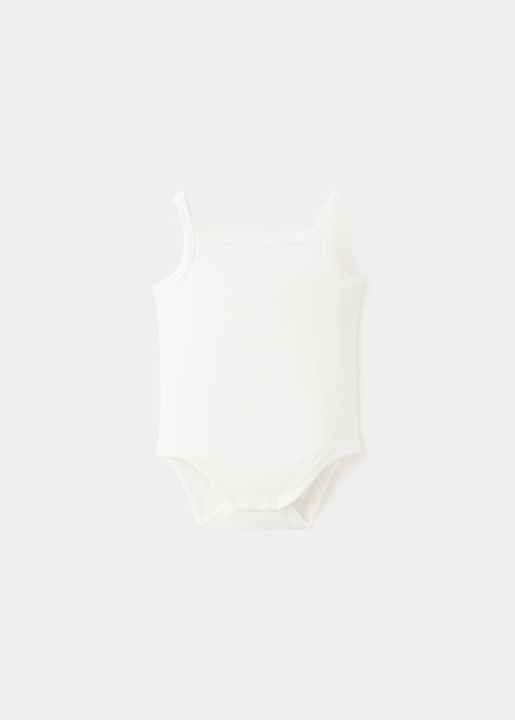 Ribbed cotton bodysuit — Off White