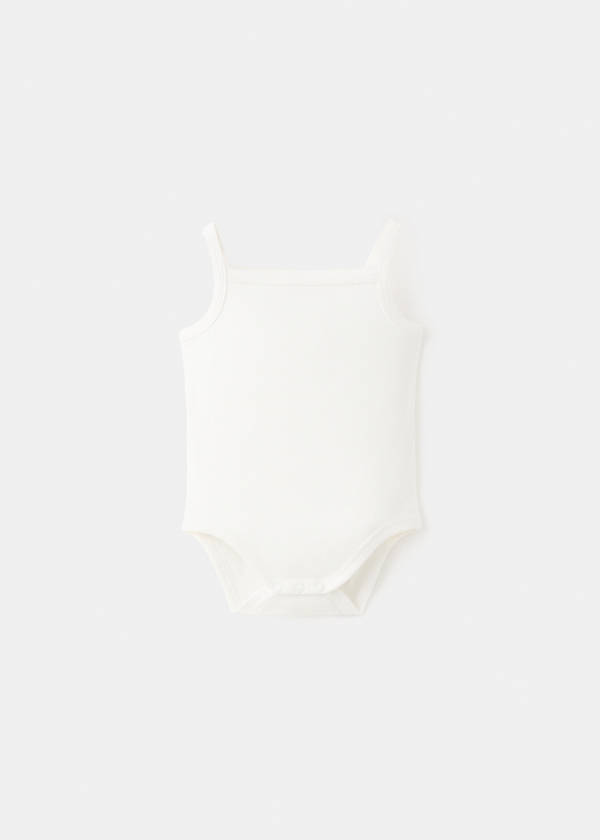 Ribbed cotton bodysuit — Off White