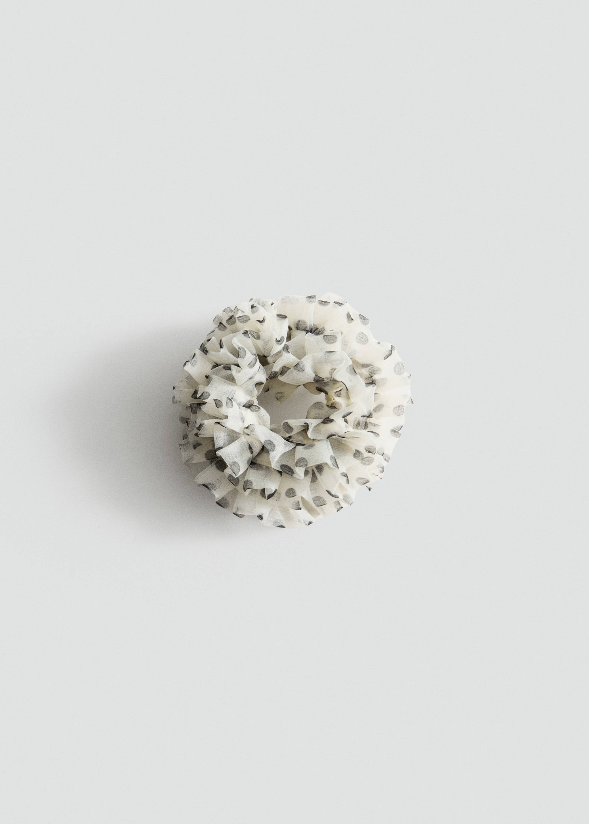 Polka dot flower hair tie - Article without model