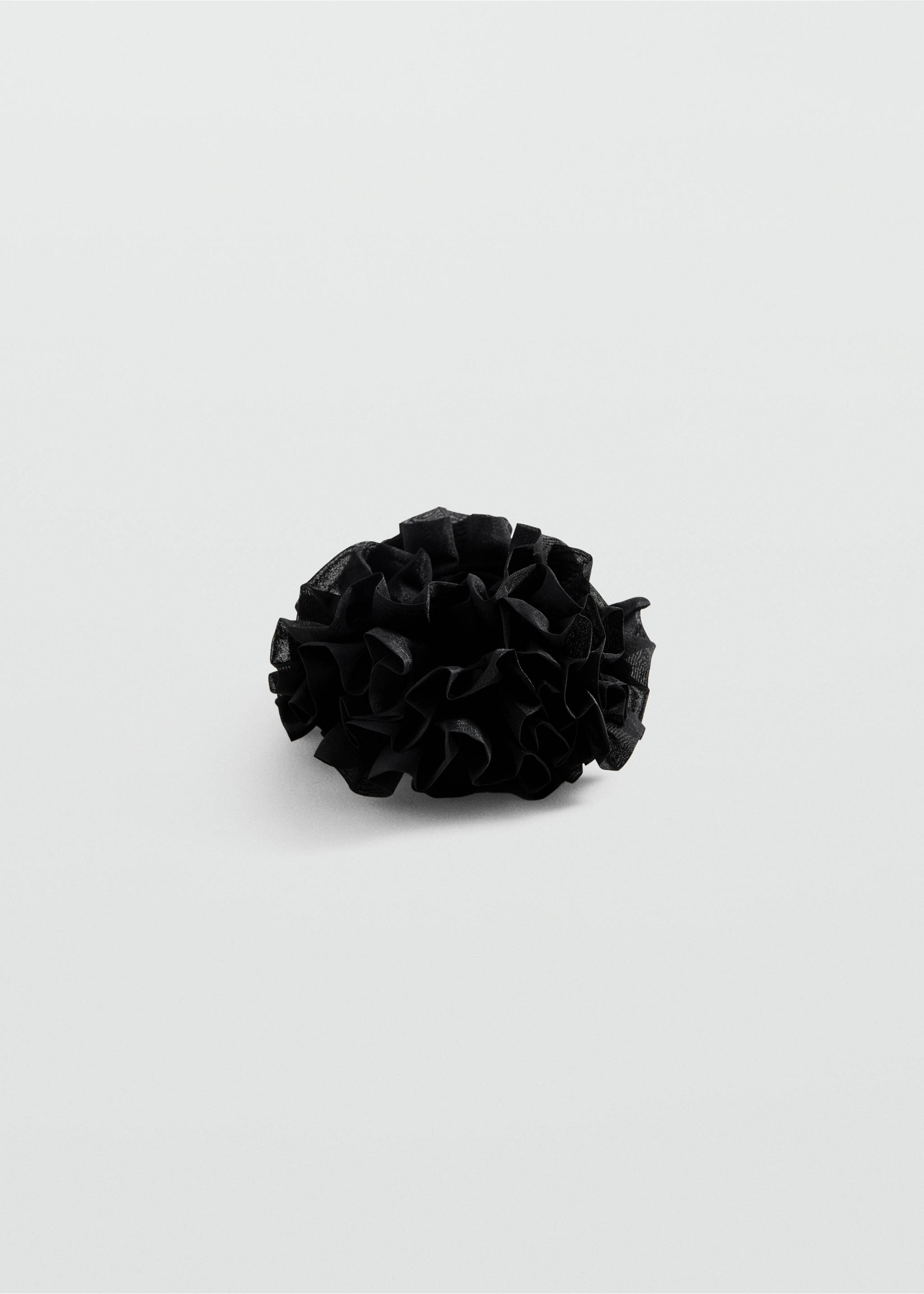 Polka dot flower hair tie - Article without model, Black. Ref: 27075953-00.
