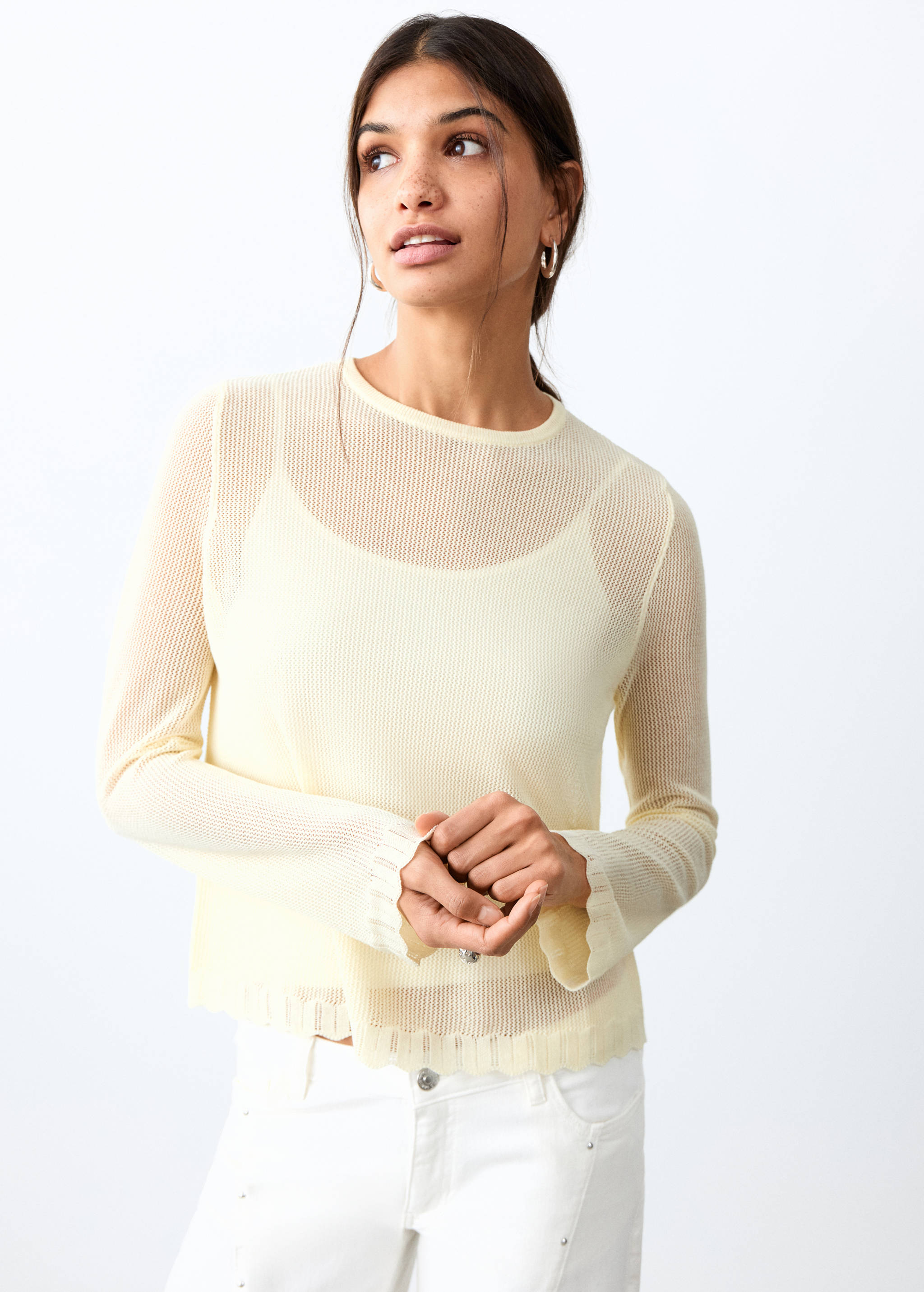 Openwork knit sweater - Medium plane